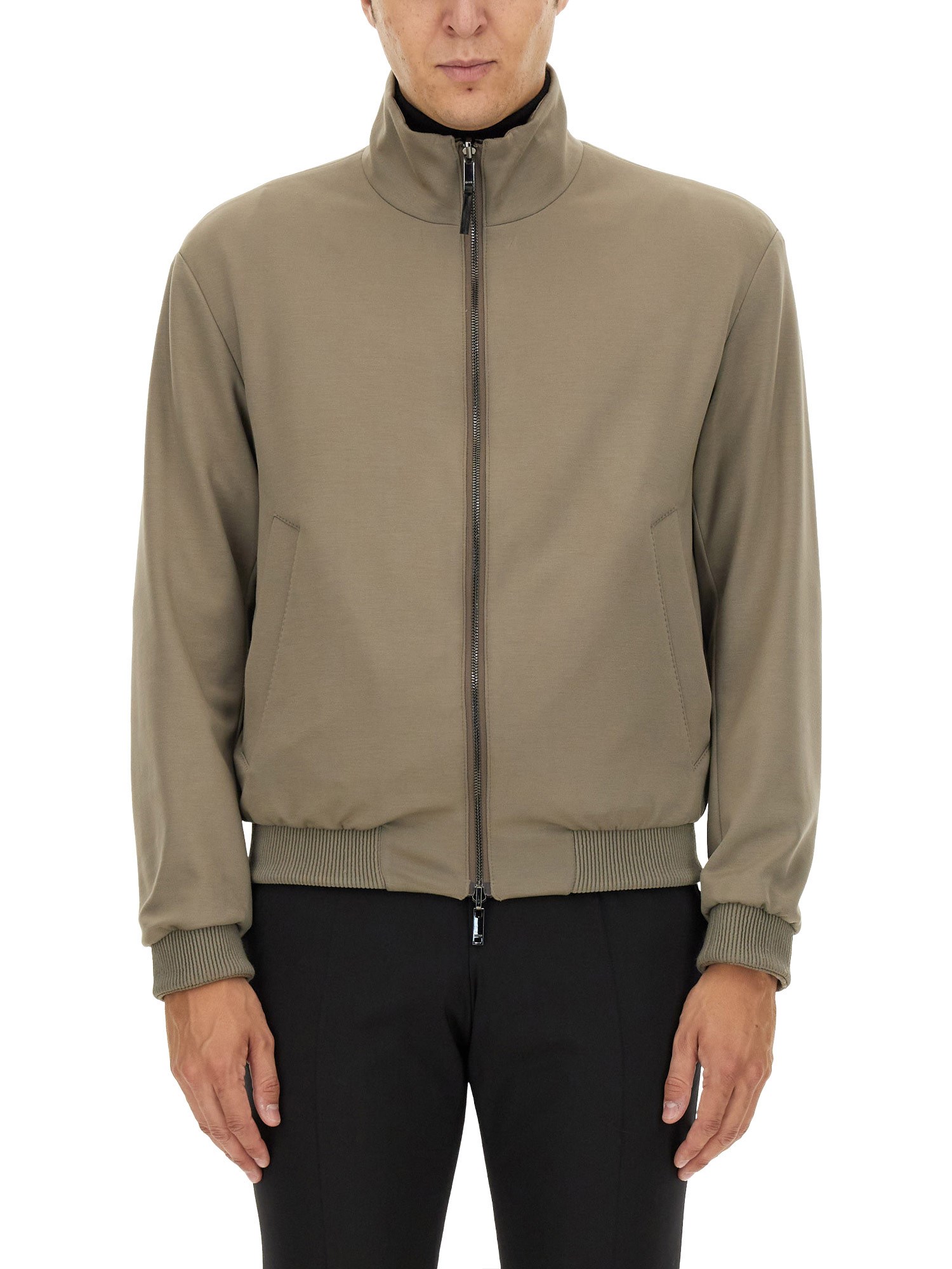 BOSS CAMEL JACKET WITH ZIP 