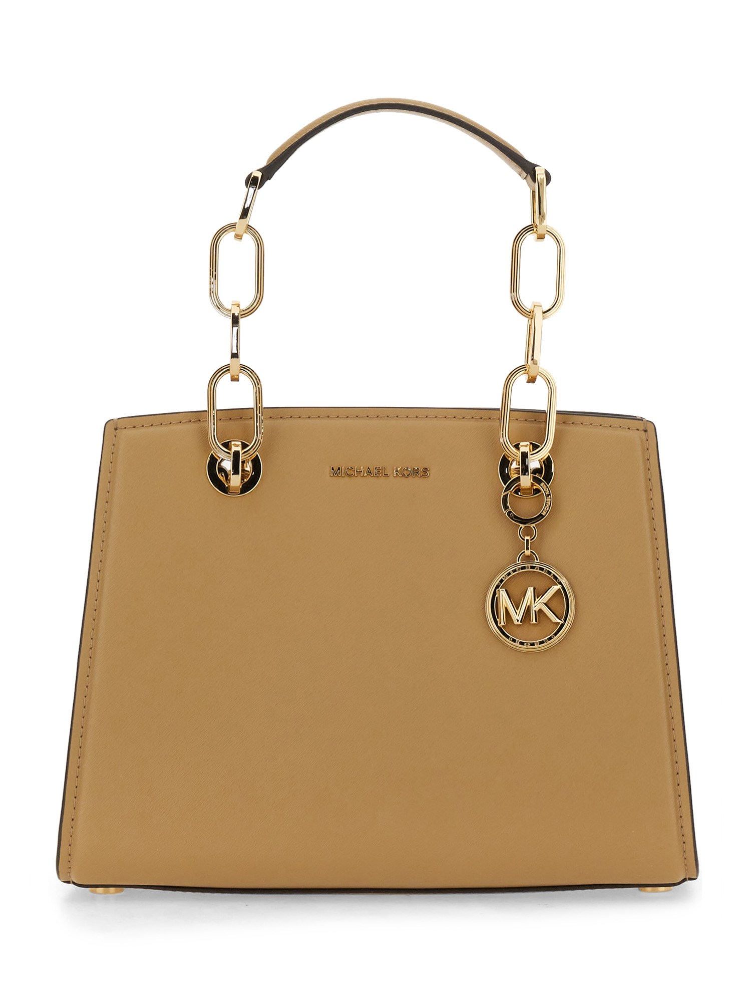 Shop Michael Michael Kors Bag "cynthia" In Beige