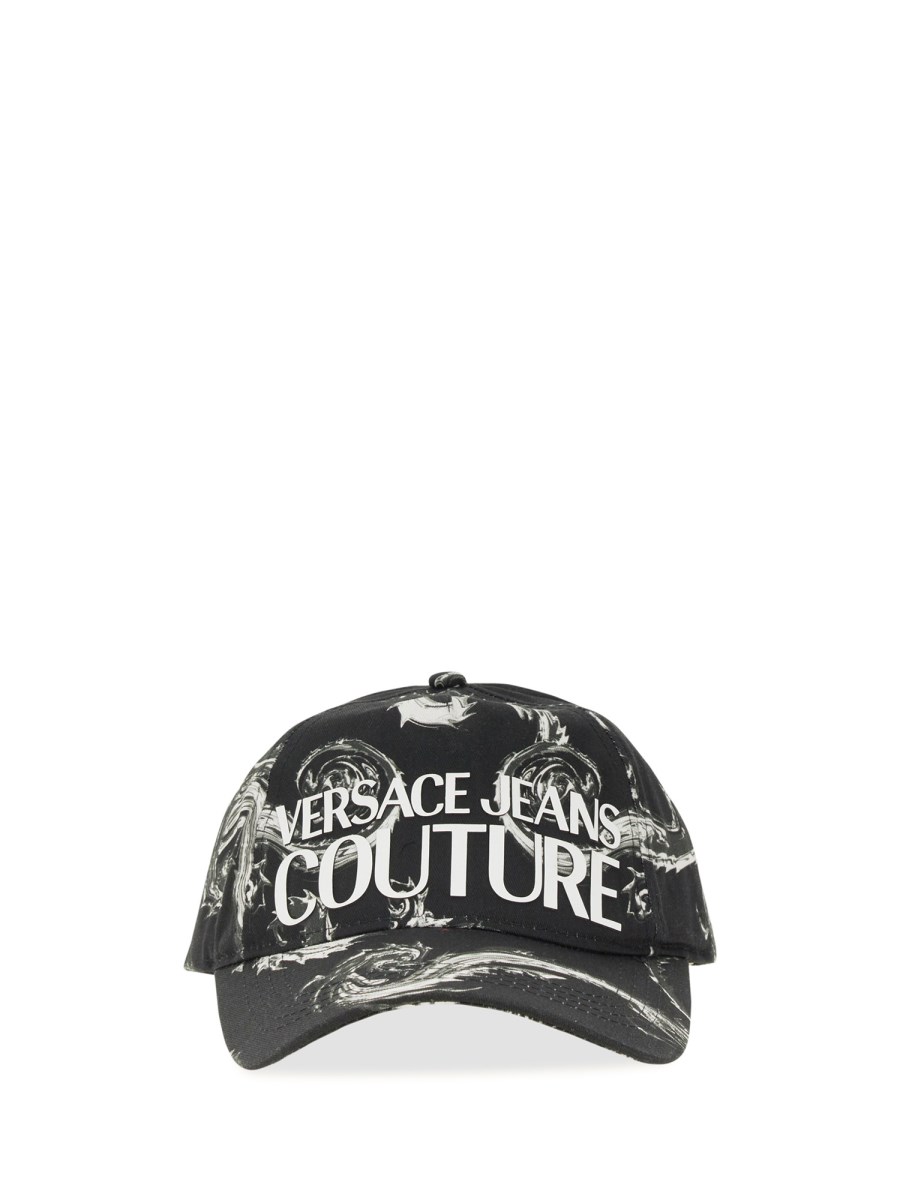 VERSACE JEANS COUTURE CAPPELLO DA BASEBALL CON LOGO CHROMO COUTURE