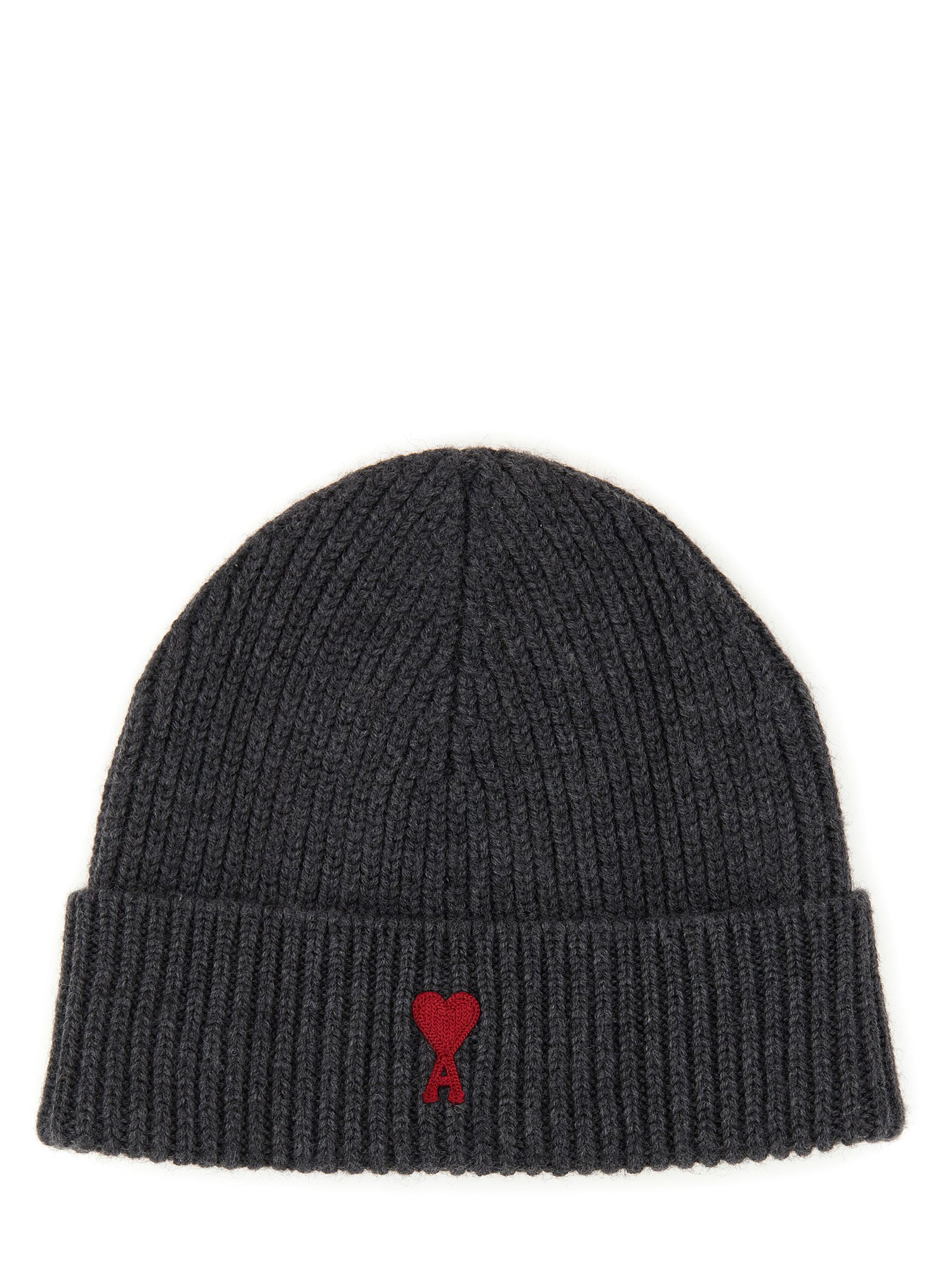 Shop Ami Alexandre Mattiussi Beanie Hat With Logo In Black