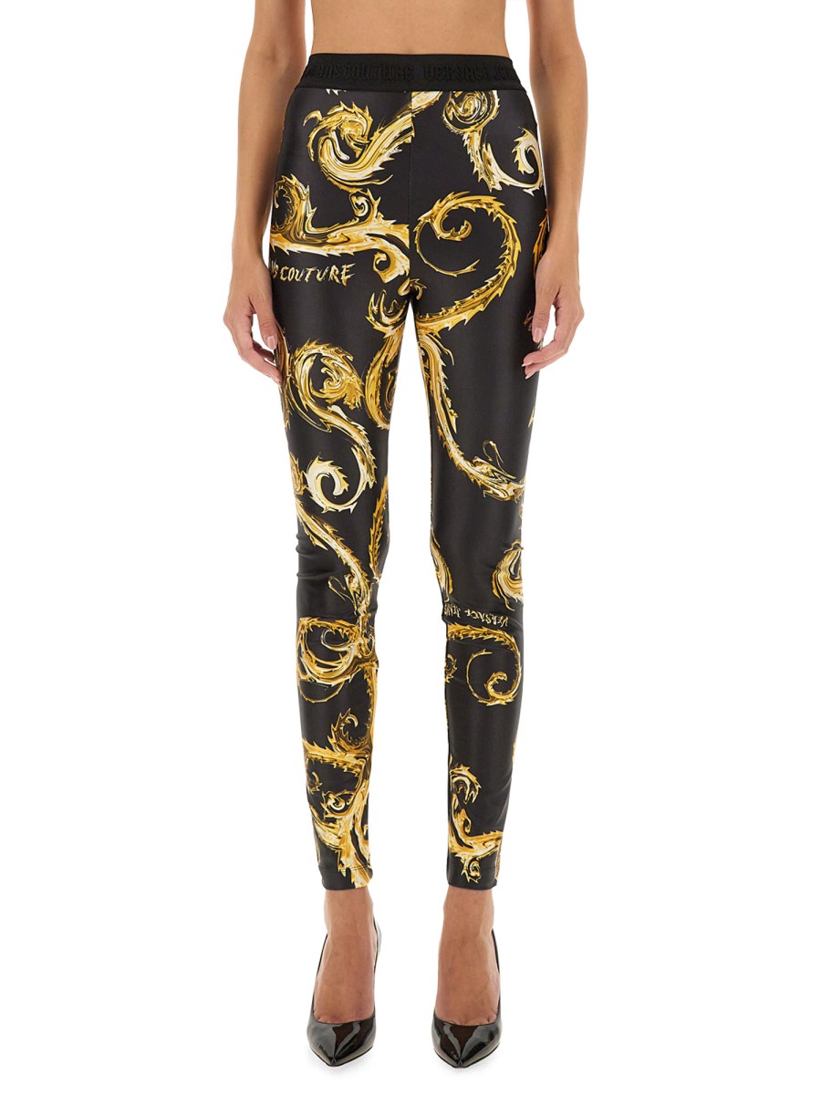 VERSACE JEANS COUTURE LEGGINGS CON STAMPA