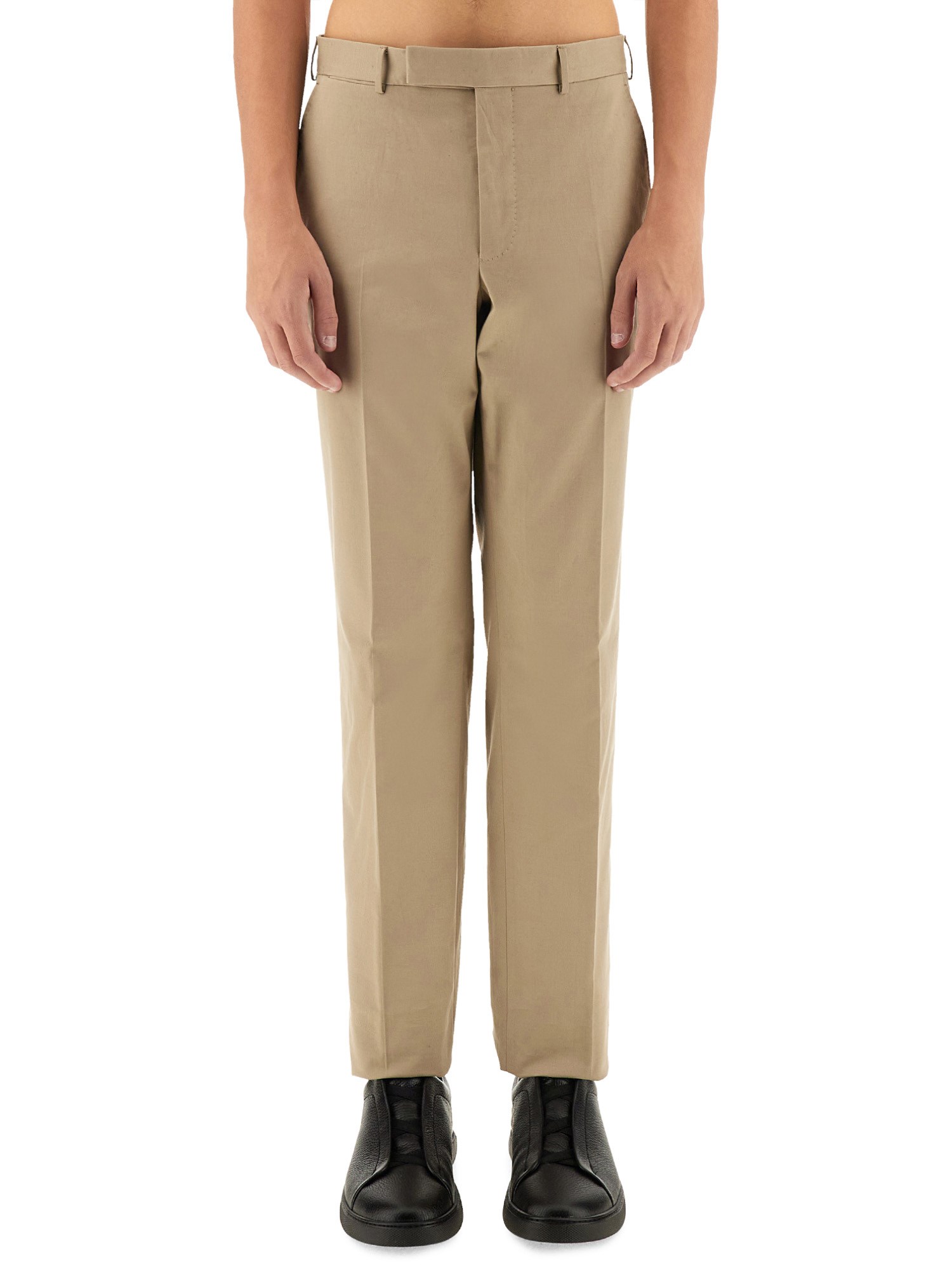 Shop Zegna Straigth Leg Pants In Black