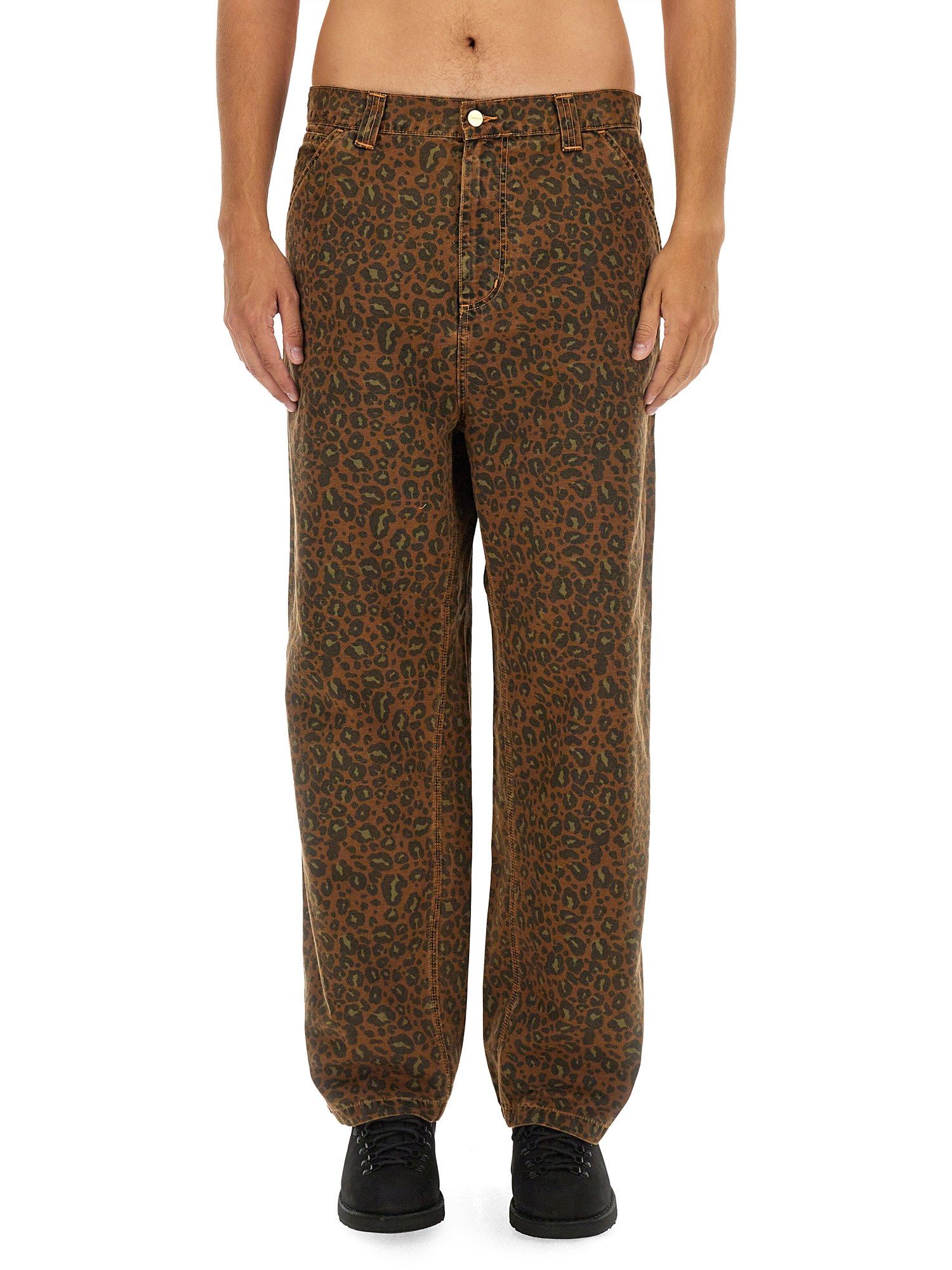 Shop Carhartt Cotton Pants In Multicolour