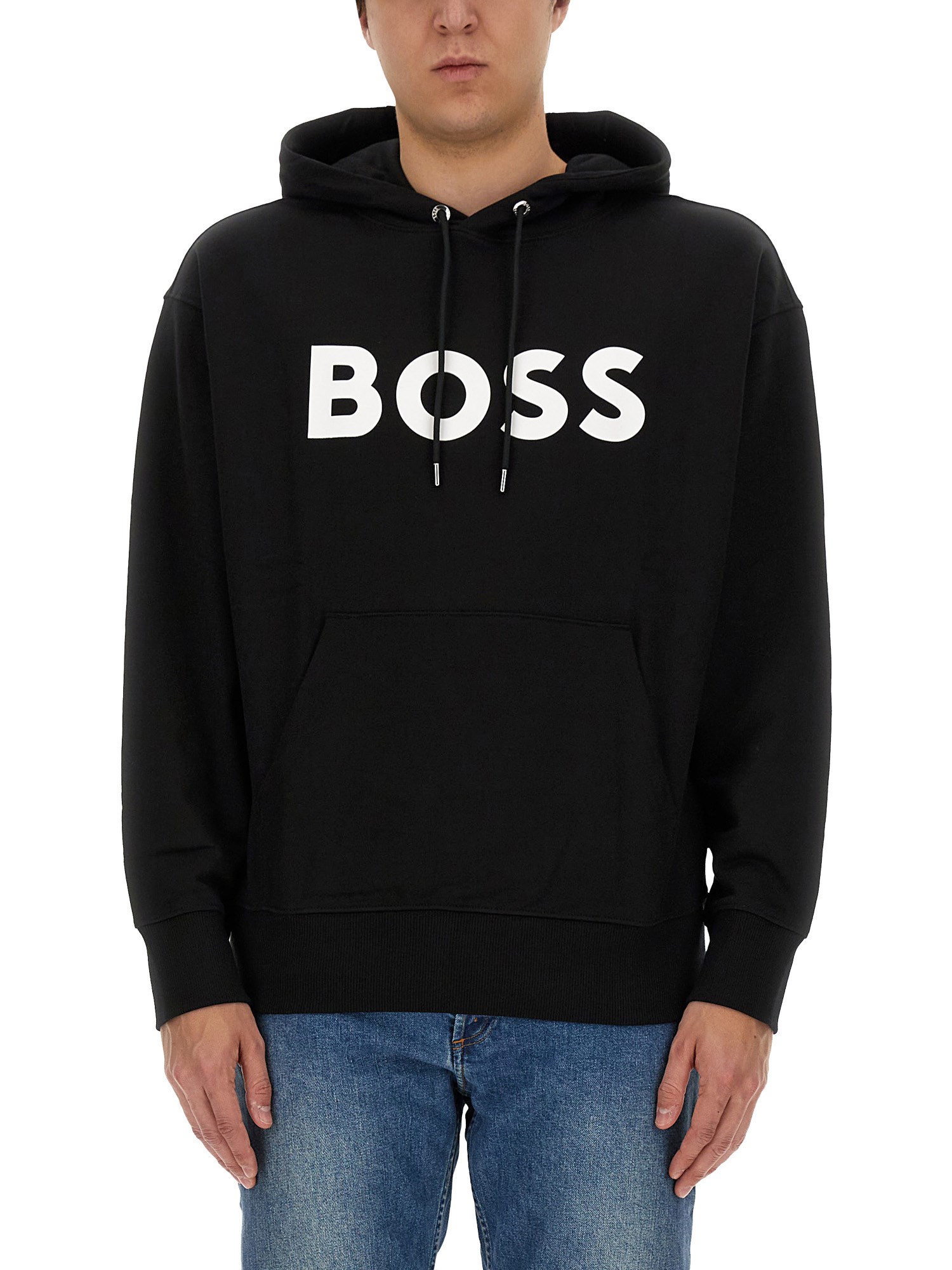 Shop Hugo Boss Sweatshirt With Logo In Black