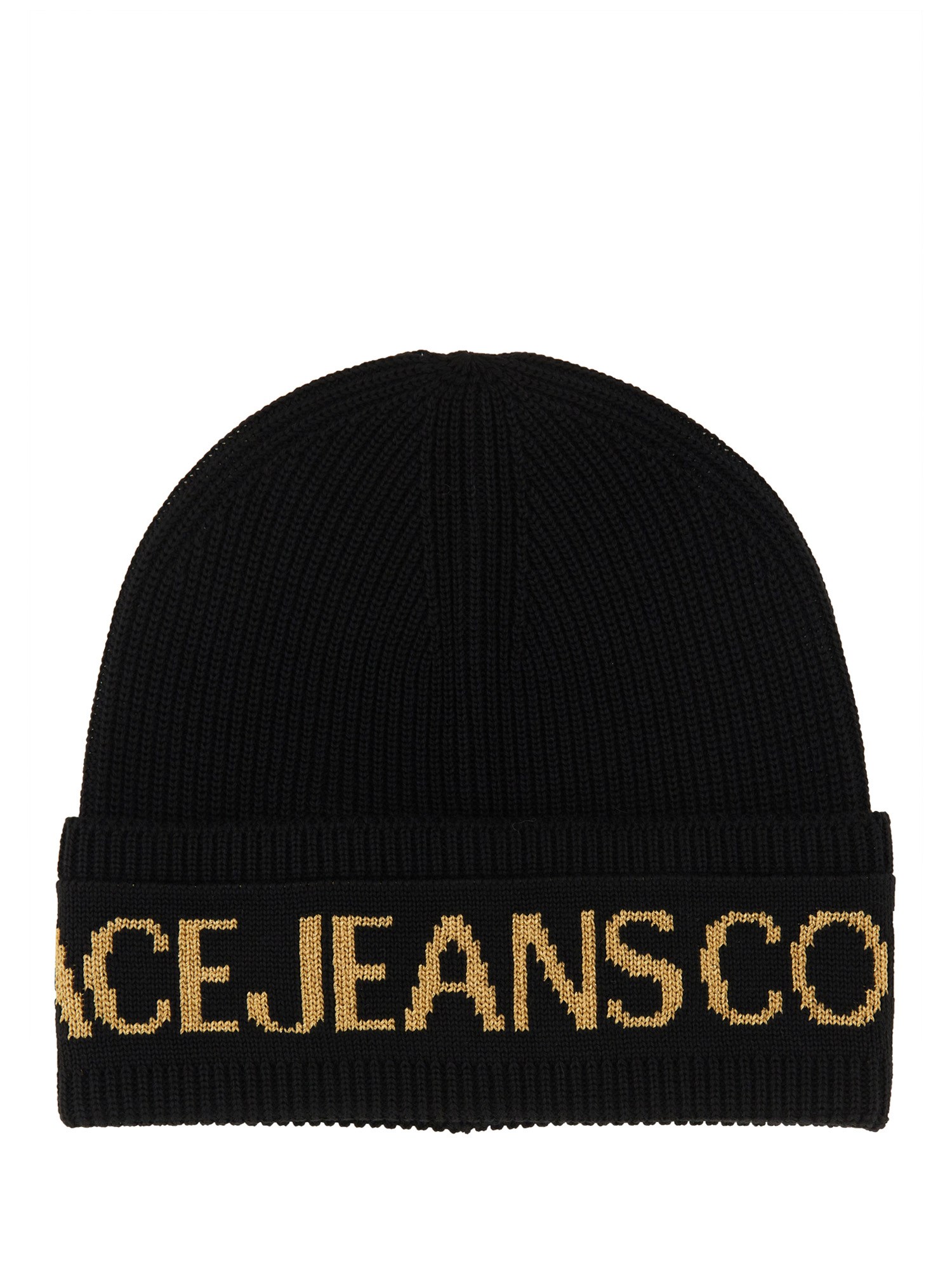 VERSACE JEANS COUTURE BEANIE HAT WITH LOGO 