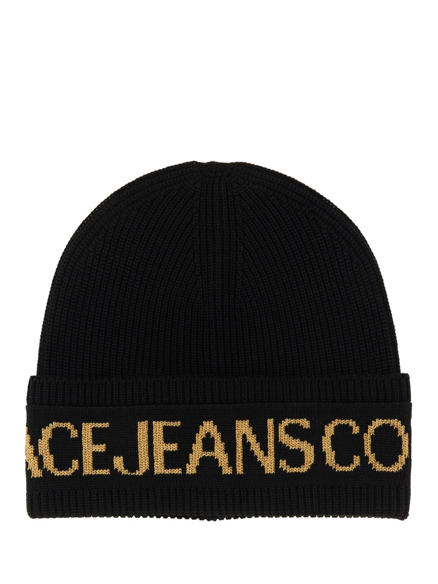 VERSACE JEANS COUTURE CAPPELLO BEANIE CON LOGO