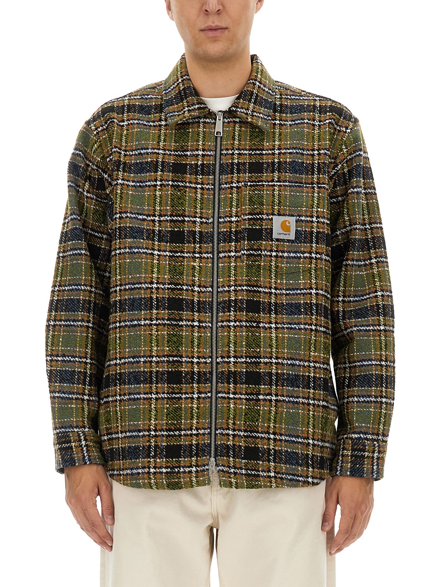 Carhartt Wip Stroy Check Overshirt Green In Multicolour