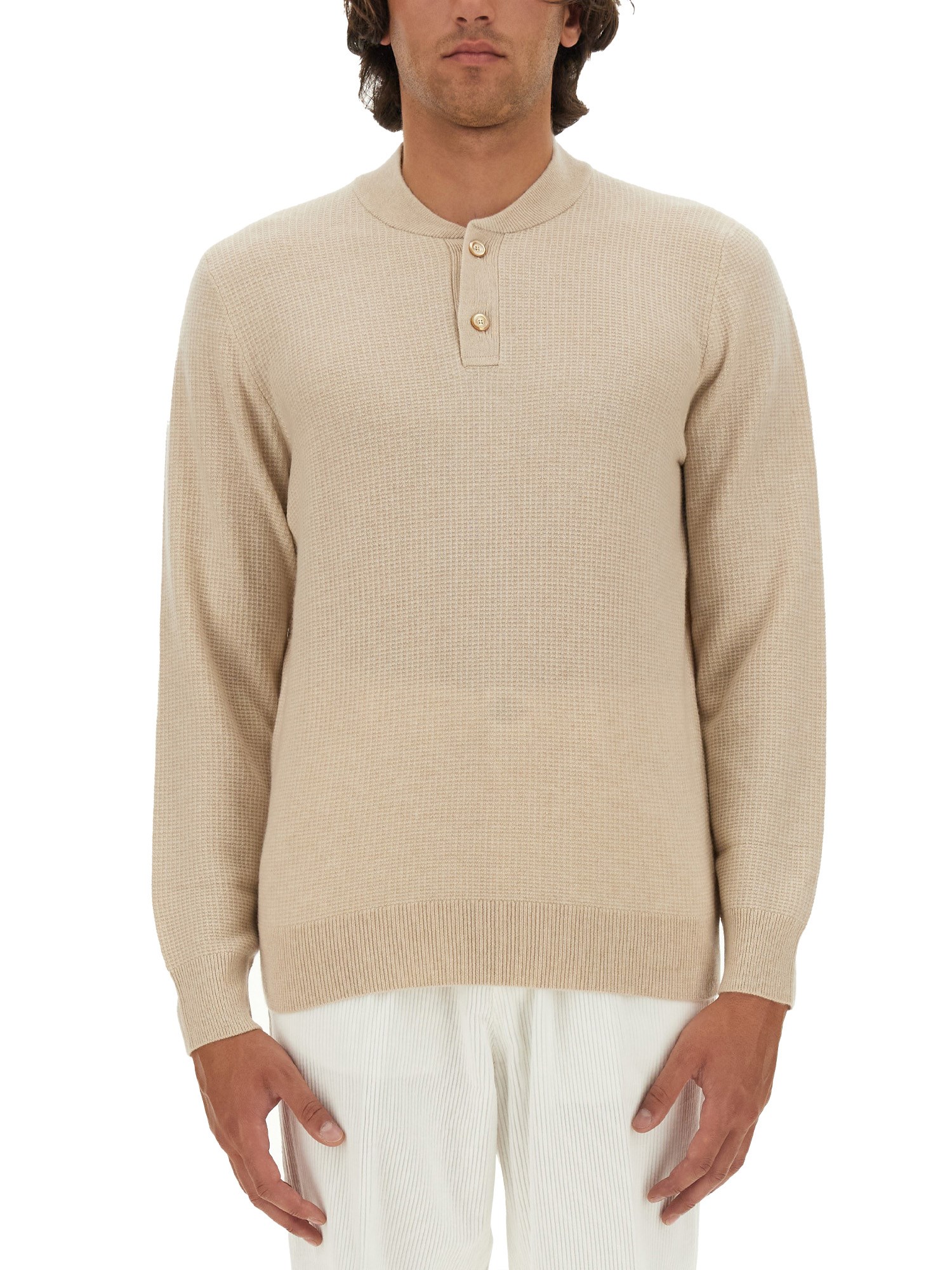 Shop Brunello Cucinelli Cashmere Sweater In Beige