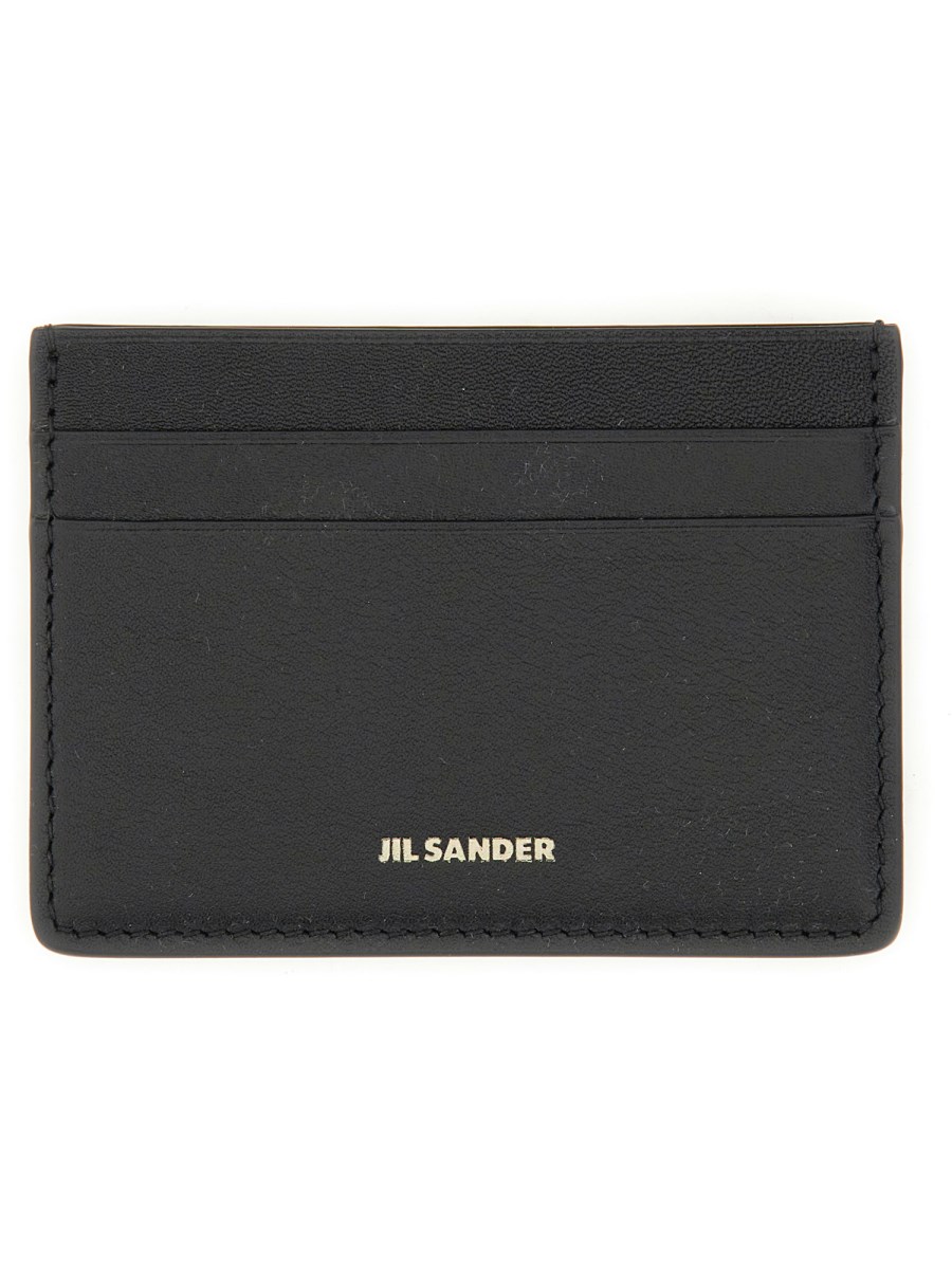 JIL SANDER PORTACARTE IN PELLE CON LOGO