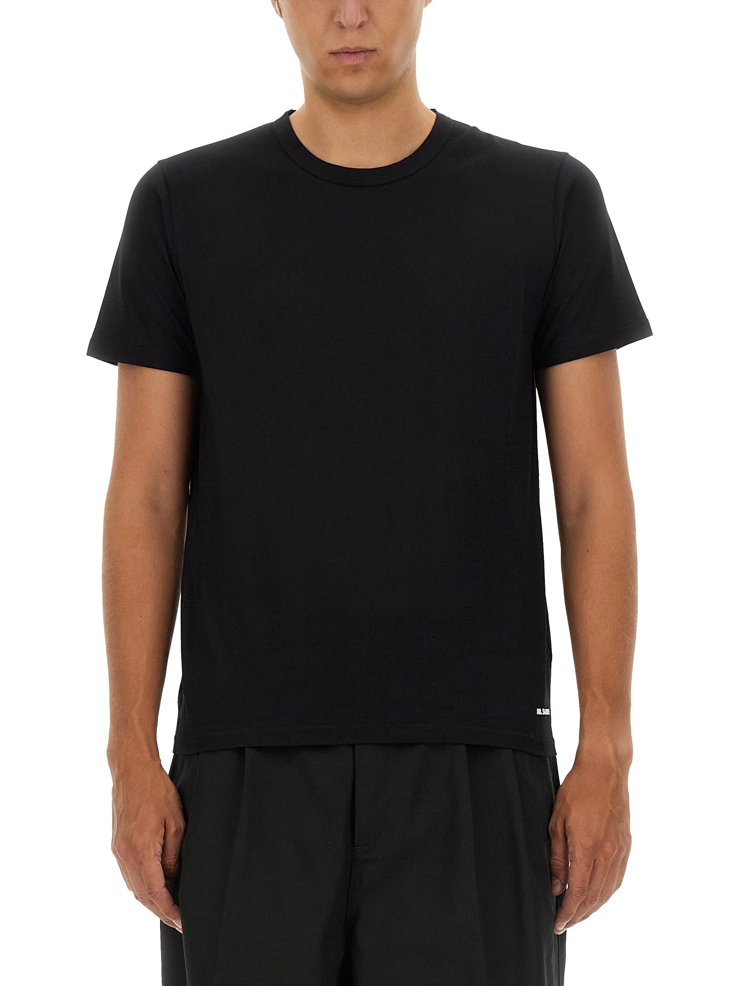 Shop Jil Sander Cotton T-shirt In Black