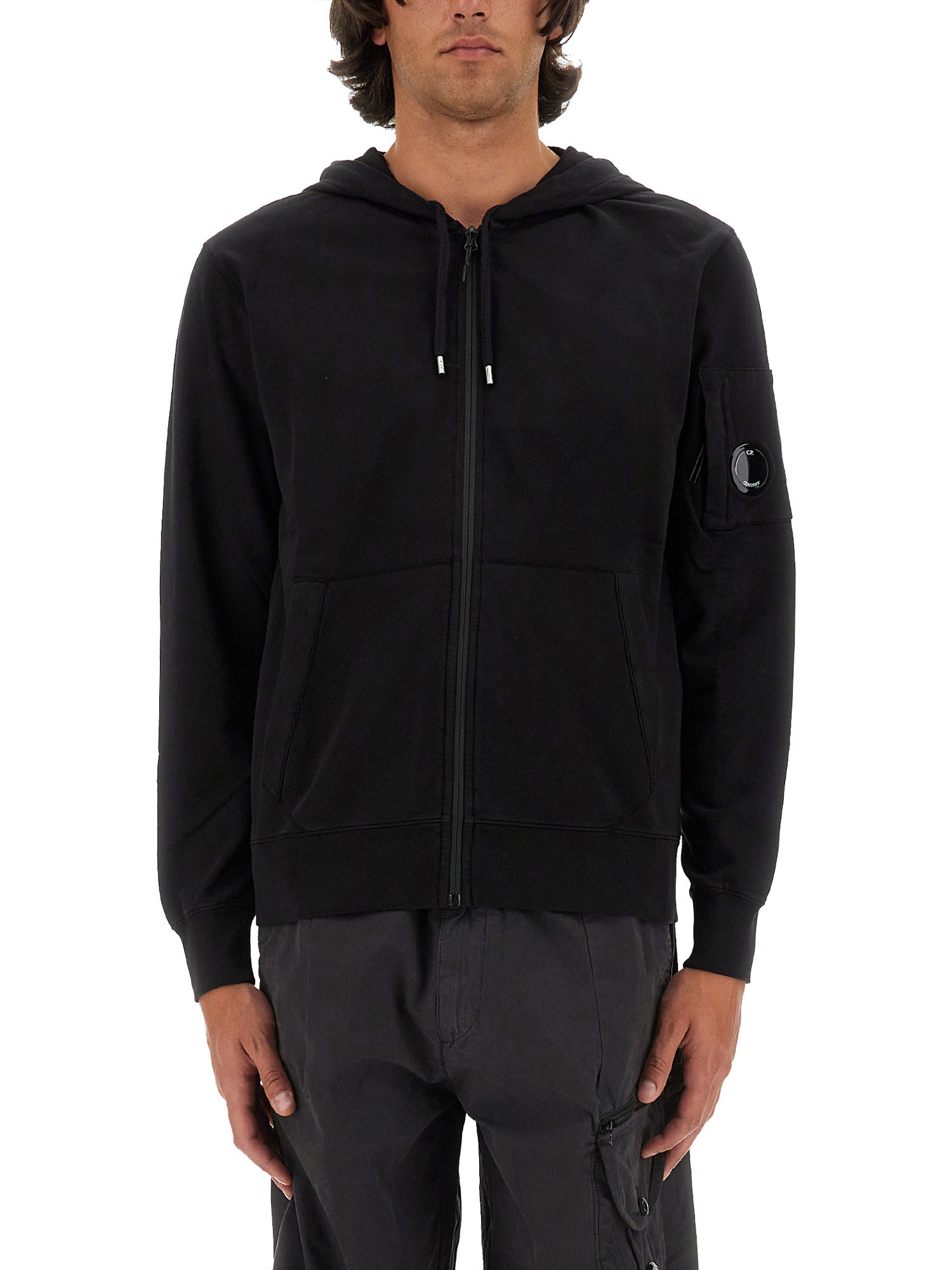 Shop C.p. Company C. P. Company Zip Sweatshirt. In Black