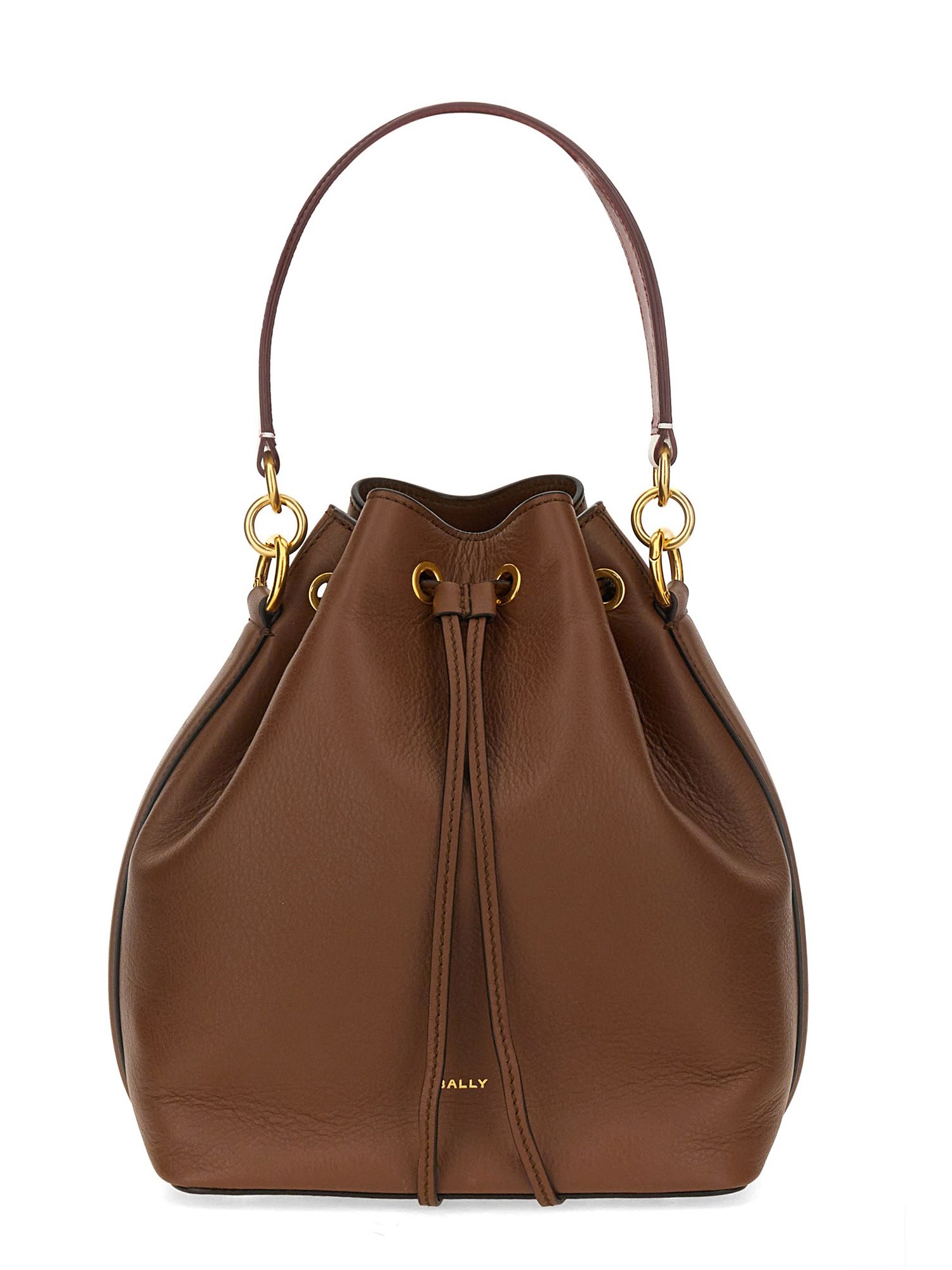 Shop Bally Bucket Code Bag In Brown