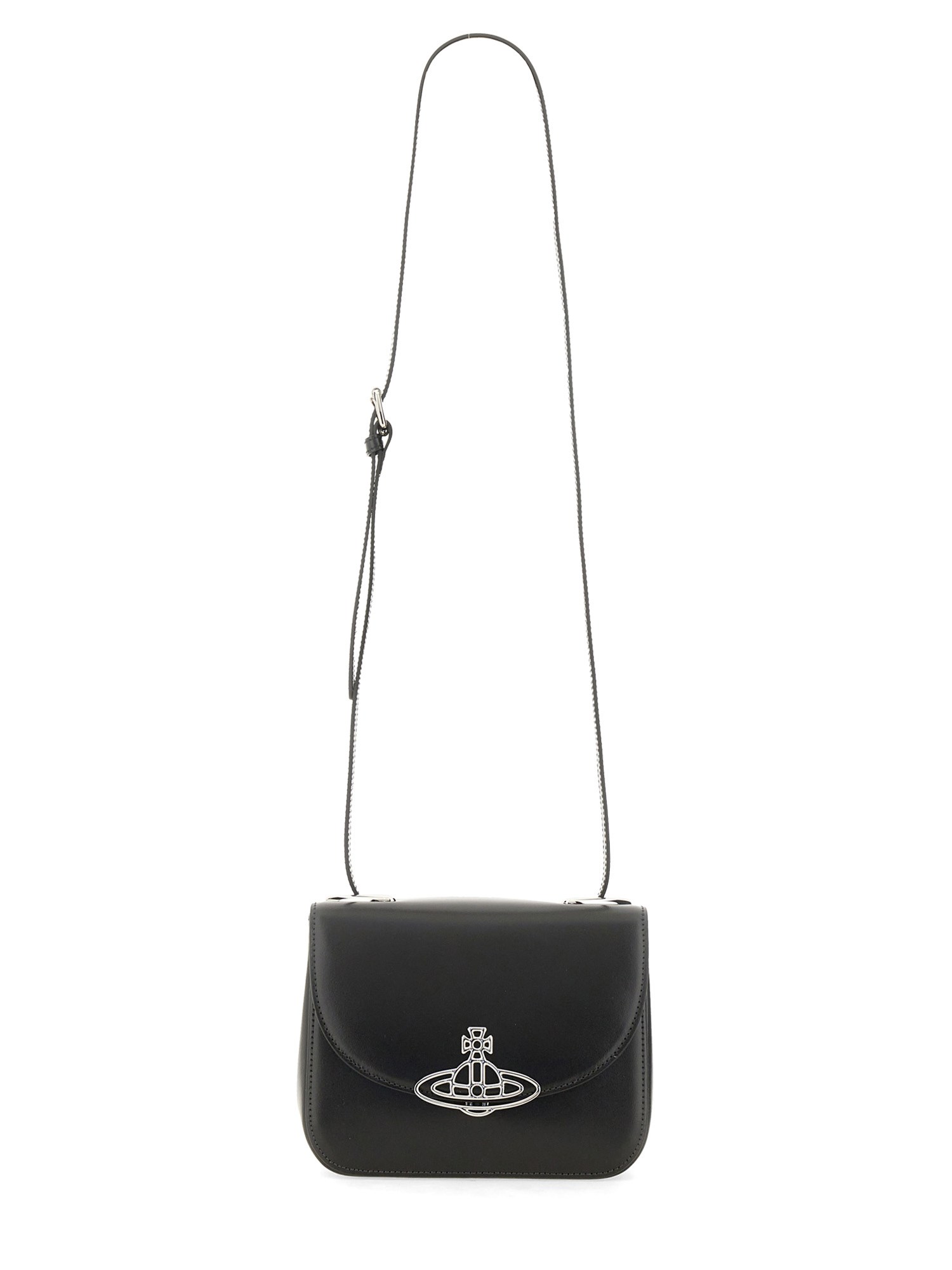 Vivienne Westwood Womens Black Linda Logo-plaque Leather Cross-body Bag In Black