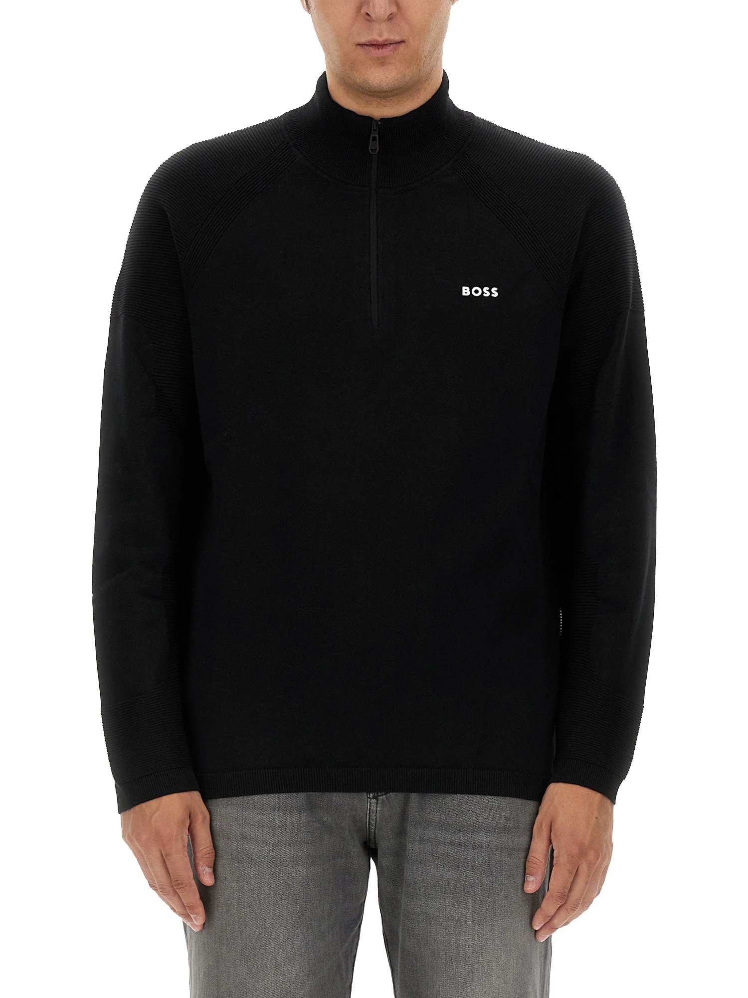 Shop Hugo Boss Sweatshirt With Logo In Black