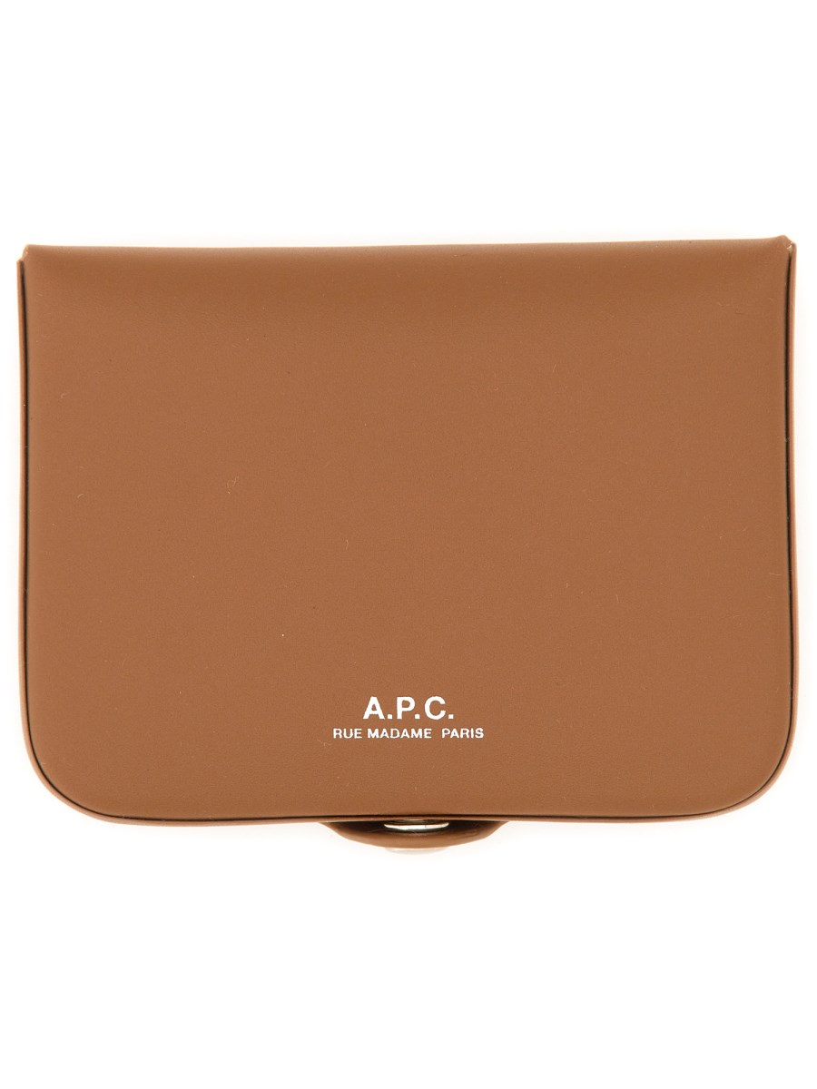 A.P.C. PORTA MONETE JOSH IN PELLE