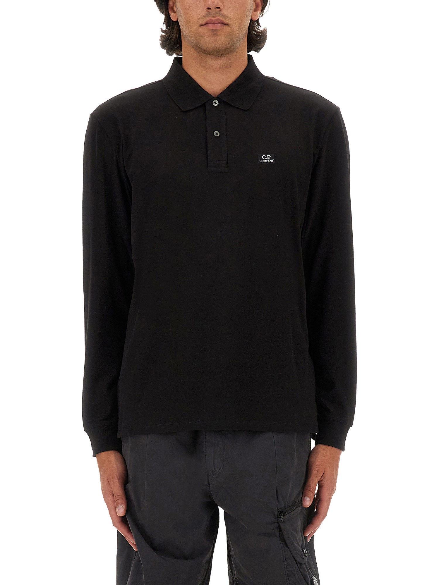 Shop C.p. Company C. P. Company Polo With Logo In Black