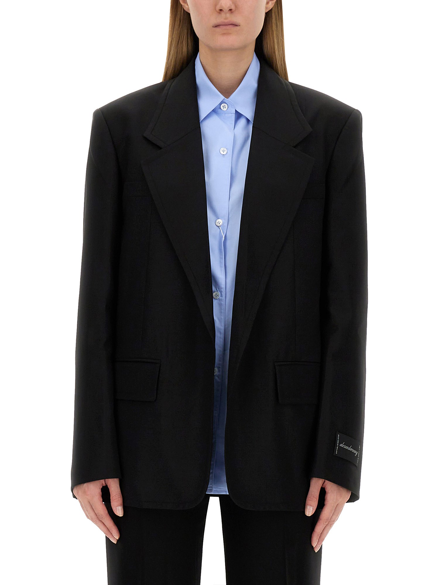 Shop Alexander Wang Oversize Jacket In Black