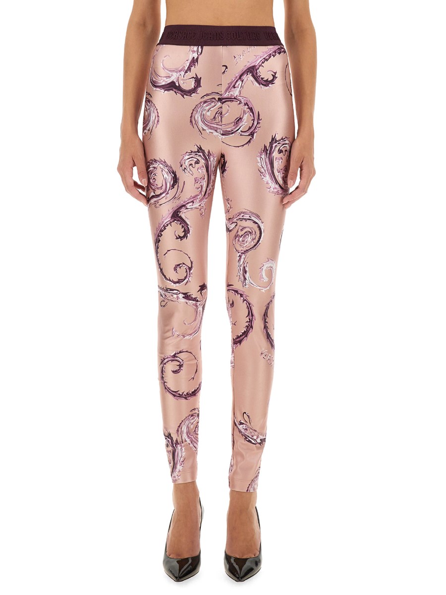 VERSACE JEANS COUTURE LEGGINGS CON STAMPA