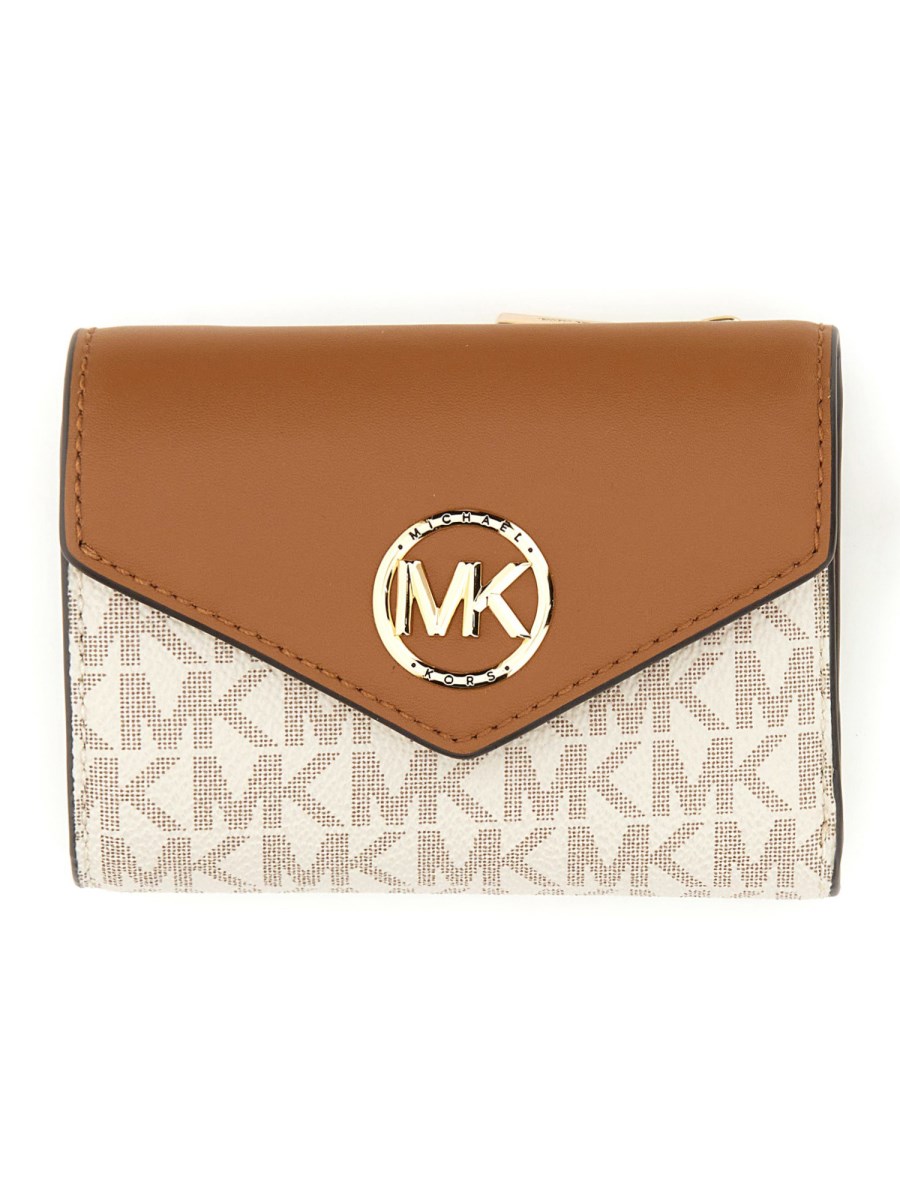 MICHAEL BY MICHAEL KORS PORTAFOGLIO GREENWICH MEDIO IN PELLE CON LOGO