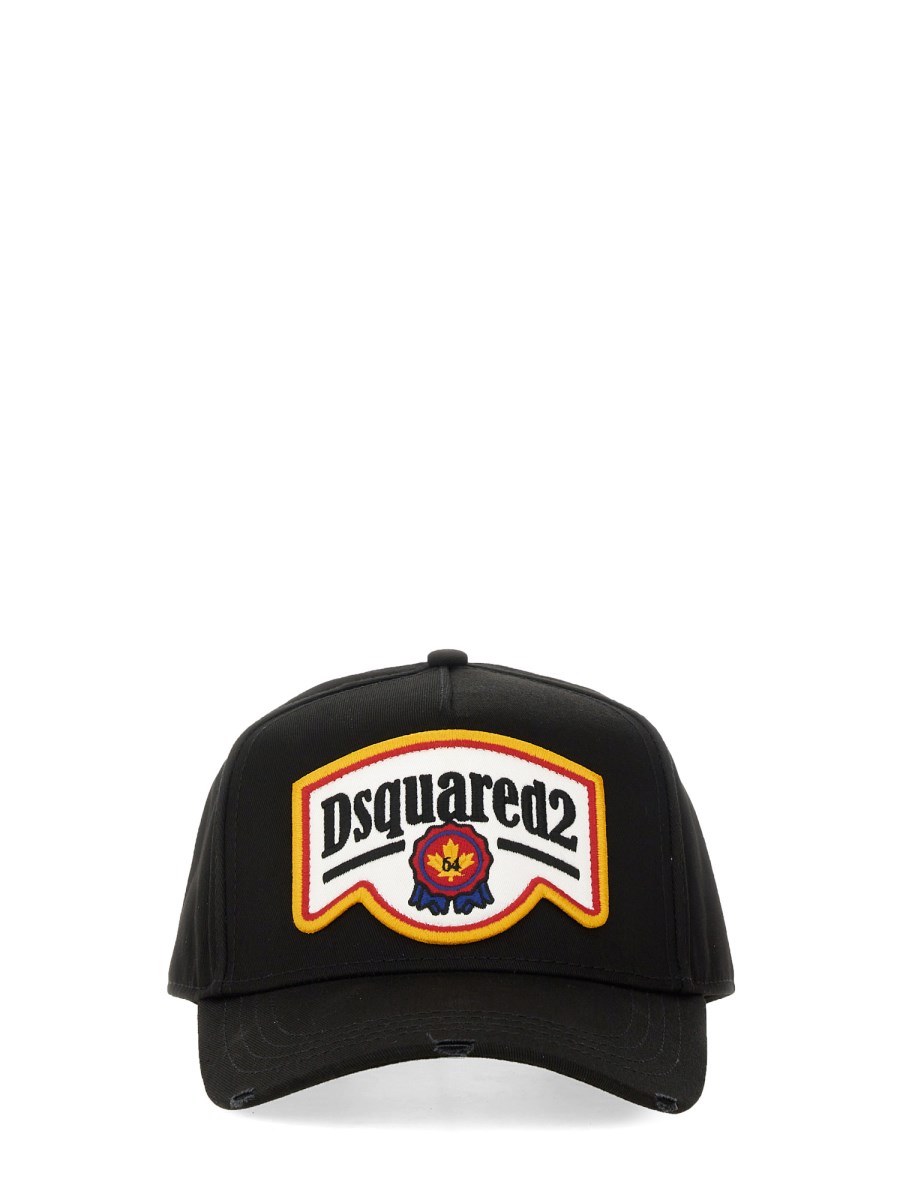 DSQUARED CAPPELLO DA BASEBALL CON PATCH LOGO