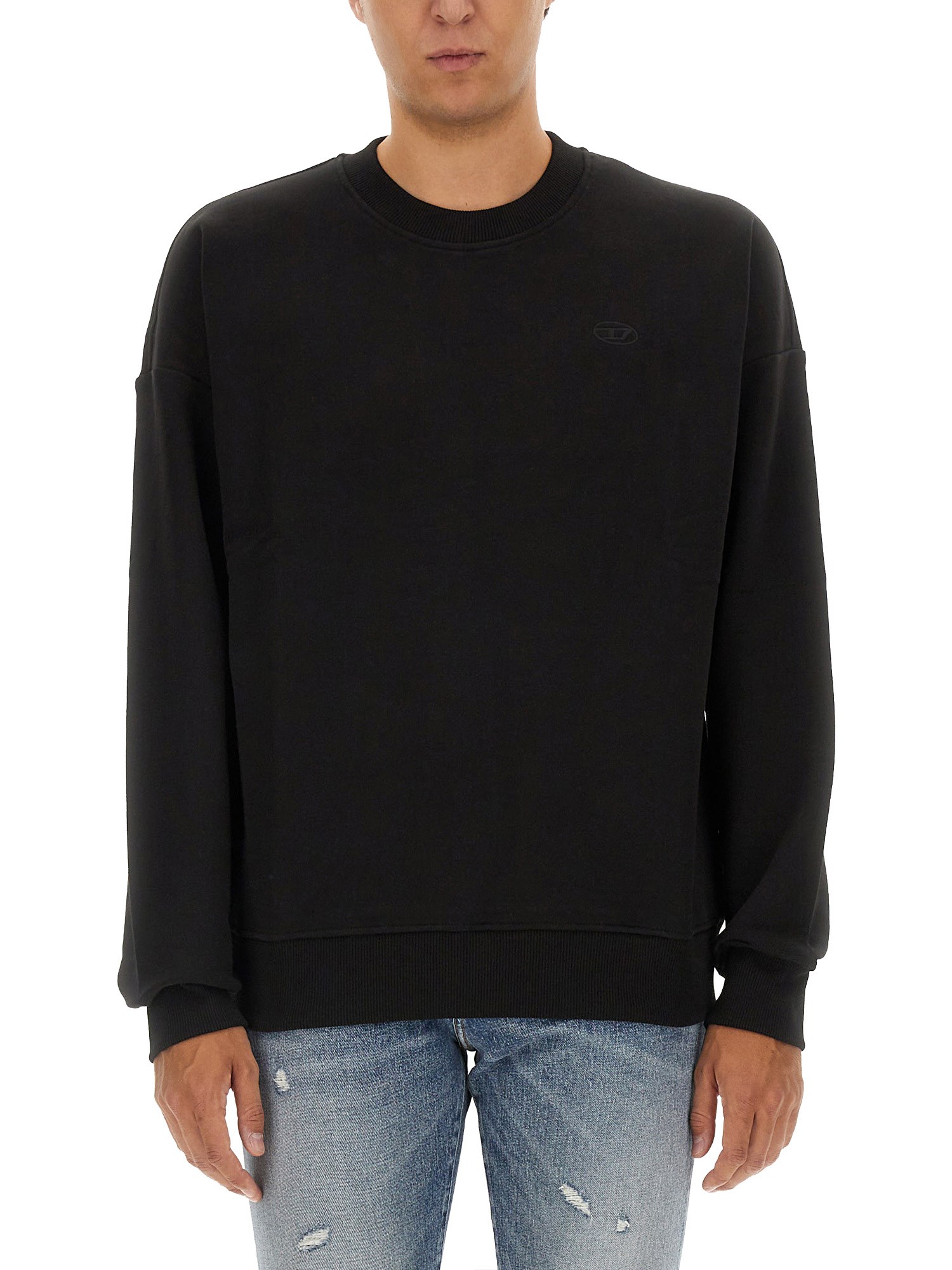 Diesel S-rob-megoval-d Sweatshirt In Black