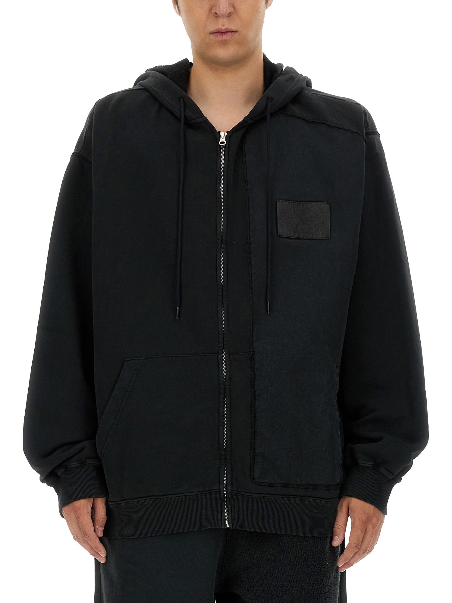 Shop Mm6 Maison Margiela Hoodie In Charcoal