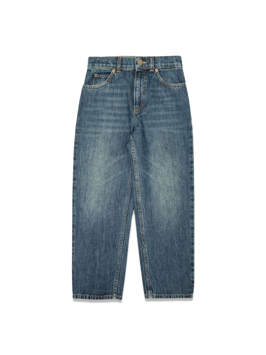 ju pants eco washed denim/ dark blue/mix