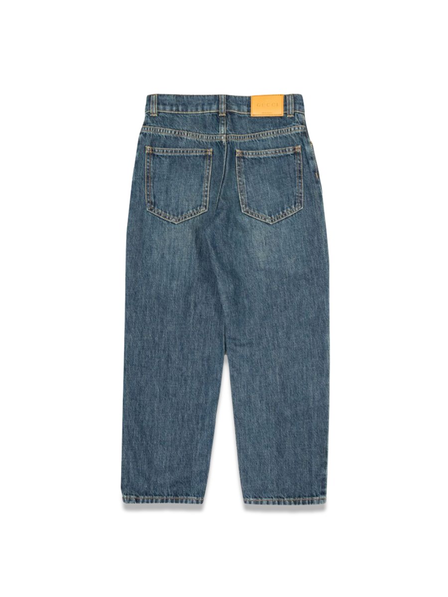 ju pants eco washed denim/ dark blue/mix