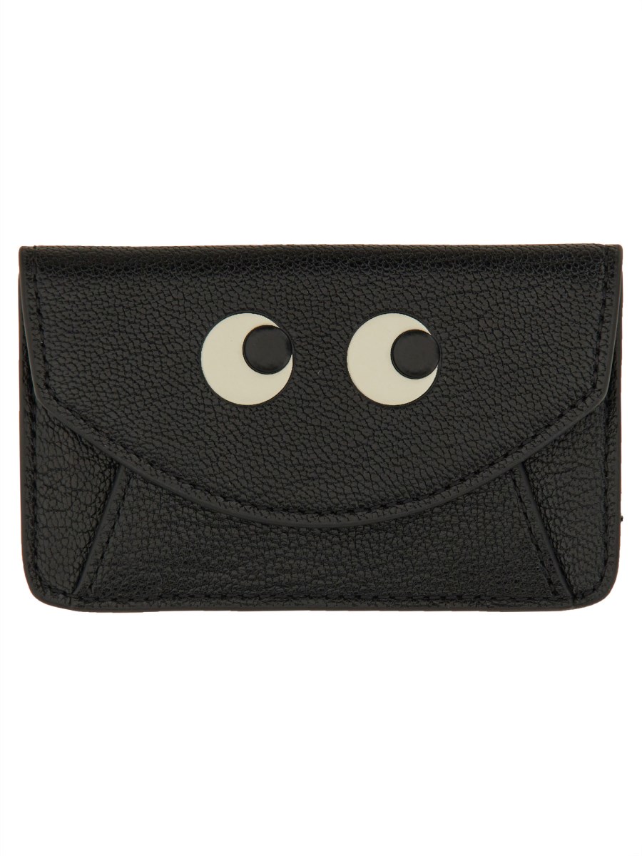 長財布 Anya Hindmarch SS25 PORTAFOGLIO IN PELLE (195621 BLACK) ANYA HINDMARCH - LEATHER WALLET - Eleonora Bonucci