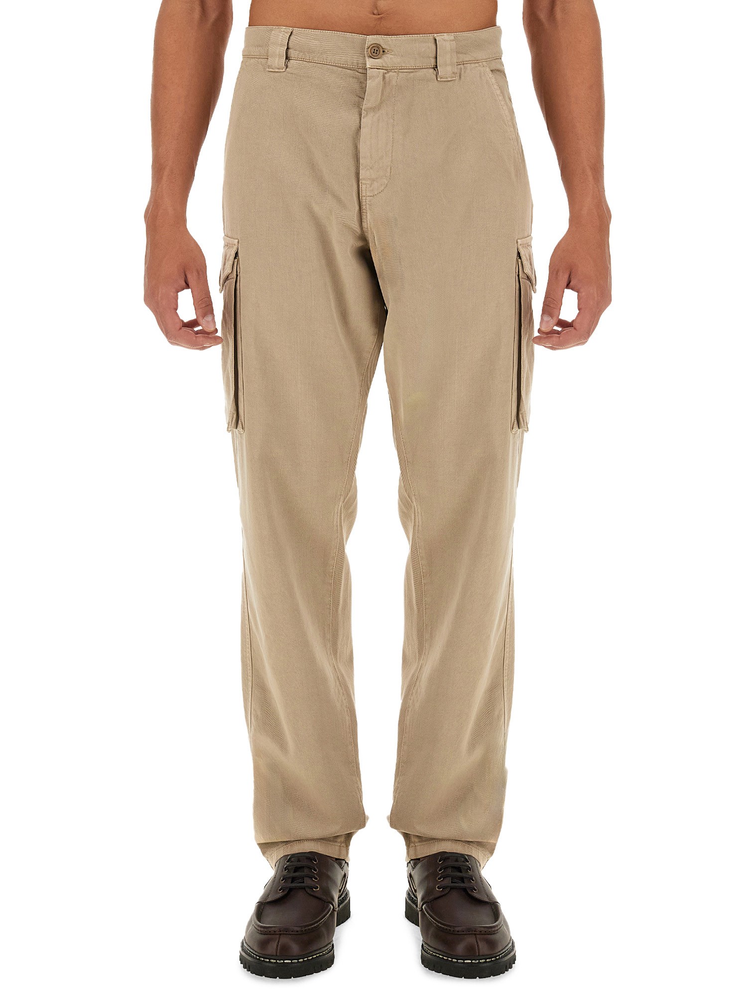 Shop Aspesi Cargo Pants In Beige