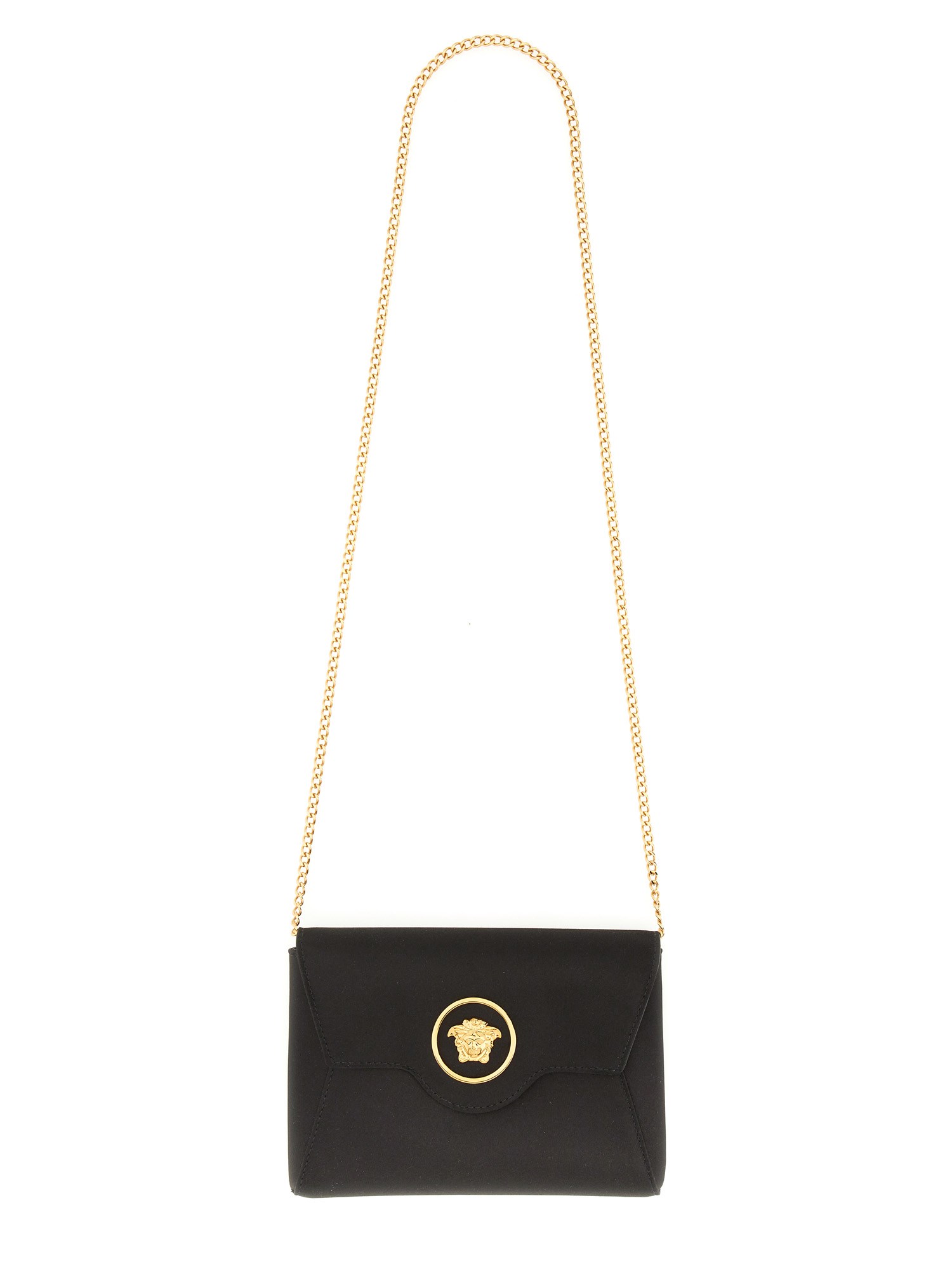 Shop Versace "the Jellyfish" Clutch Bag In Black