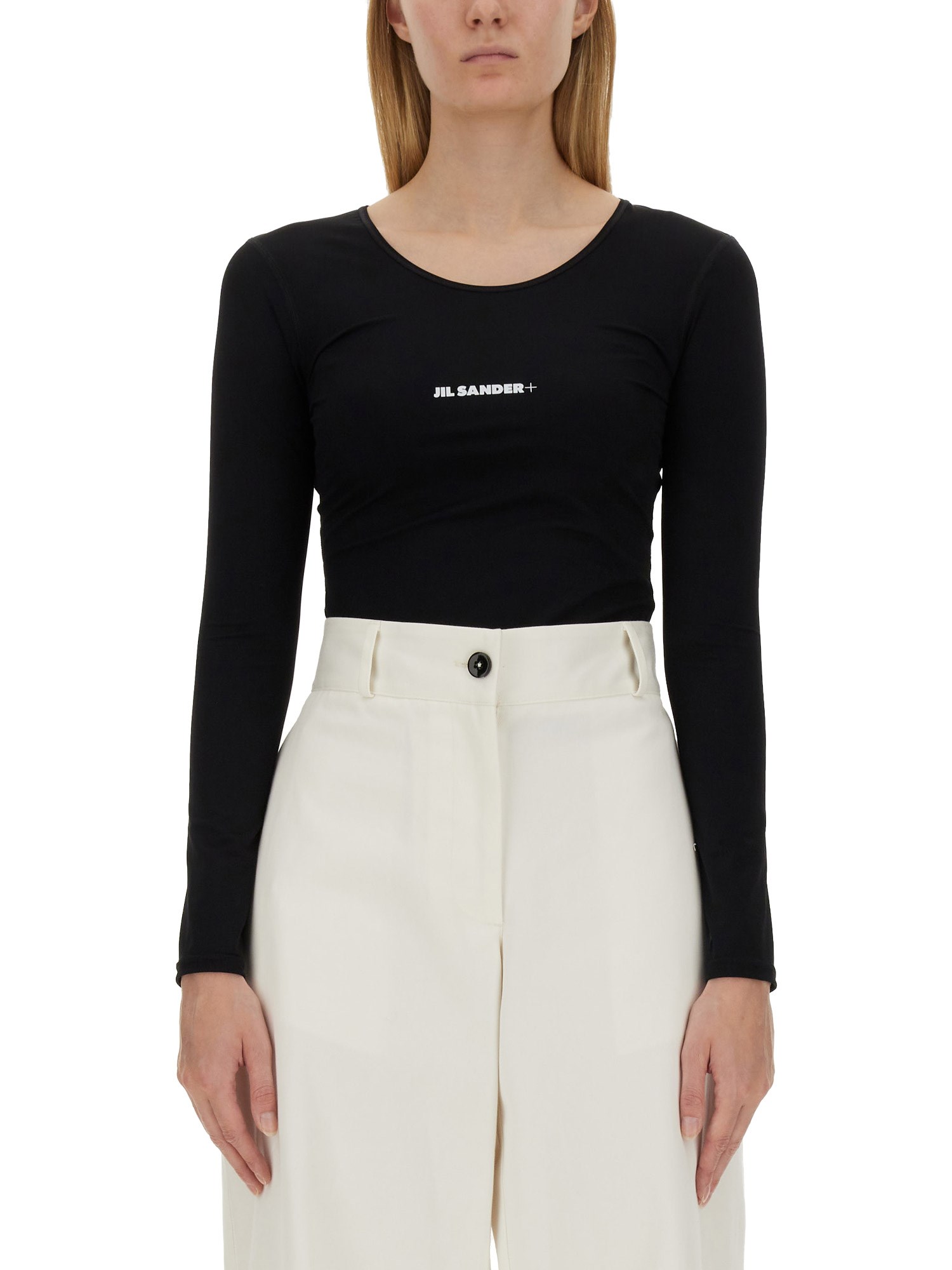 Shop Jil Sander T-shirt With Logo In Black