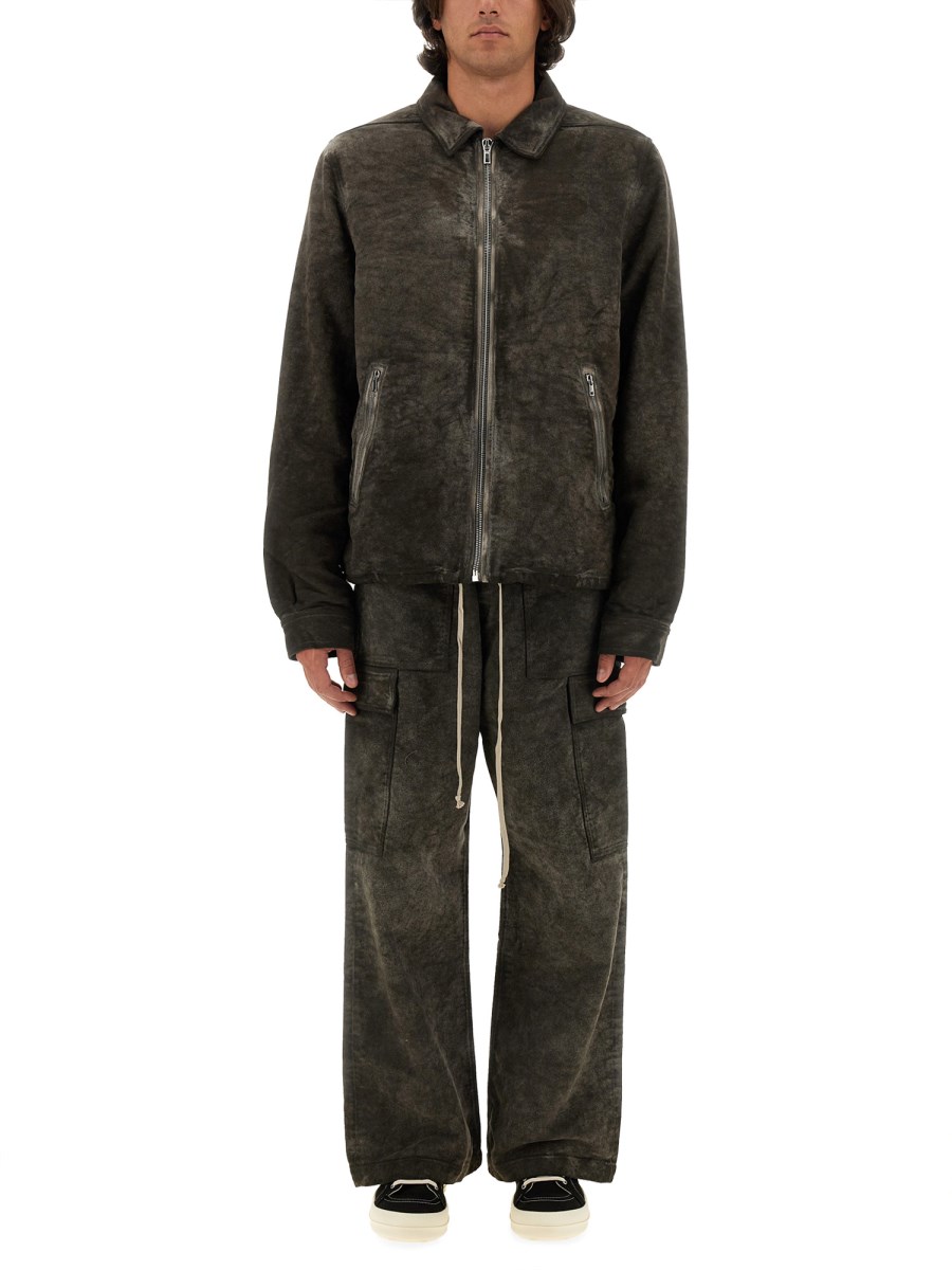 RICK OWENS DRKSHDW GIACCA IMBOTTITA CON ZIP IN COTONE