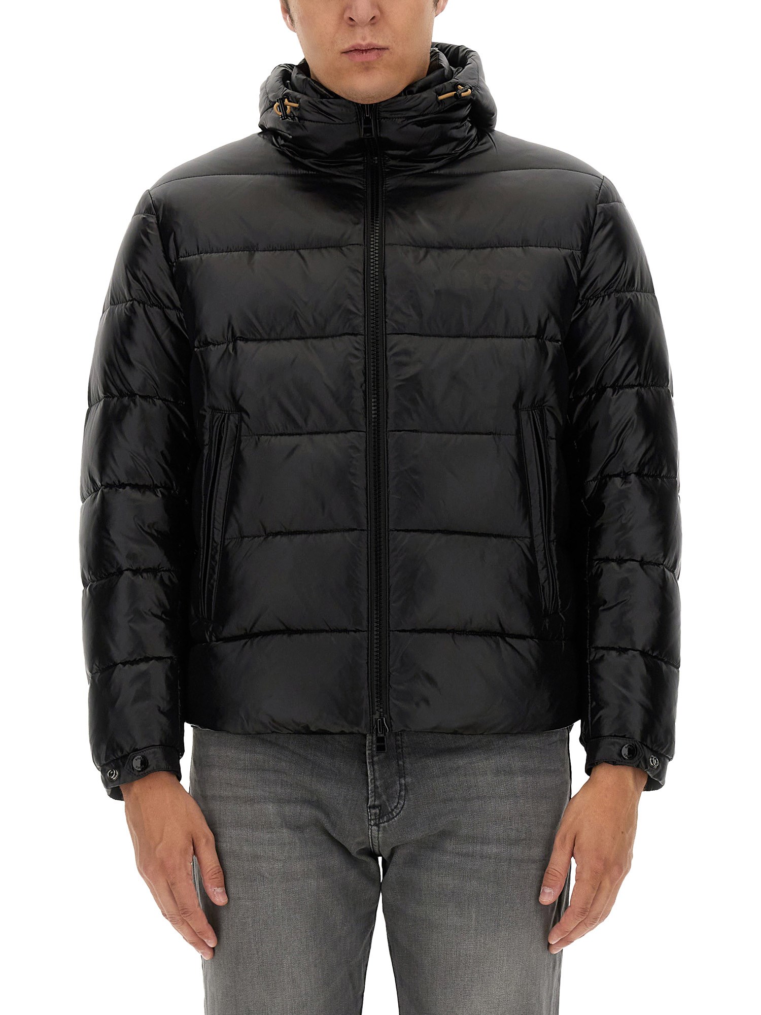 Shop Hugo Boss Jacket With Zip In Black