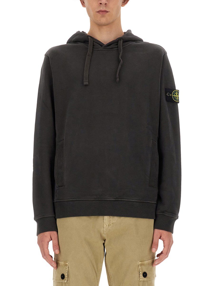 STONE ISLAND FELPA CON CAPPUCCIO