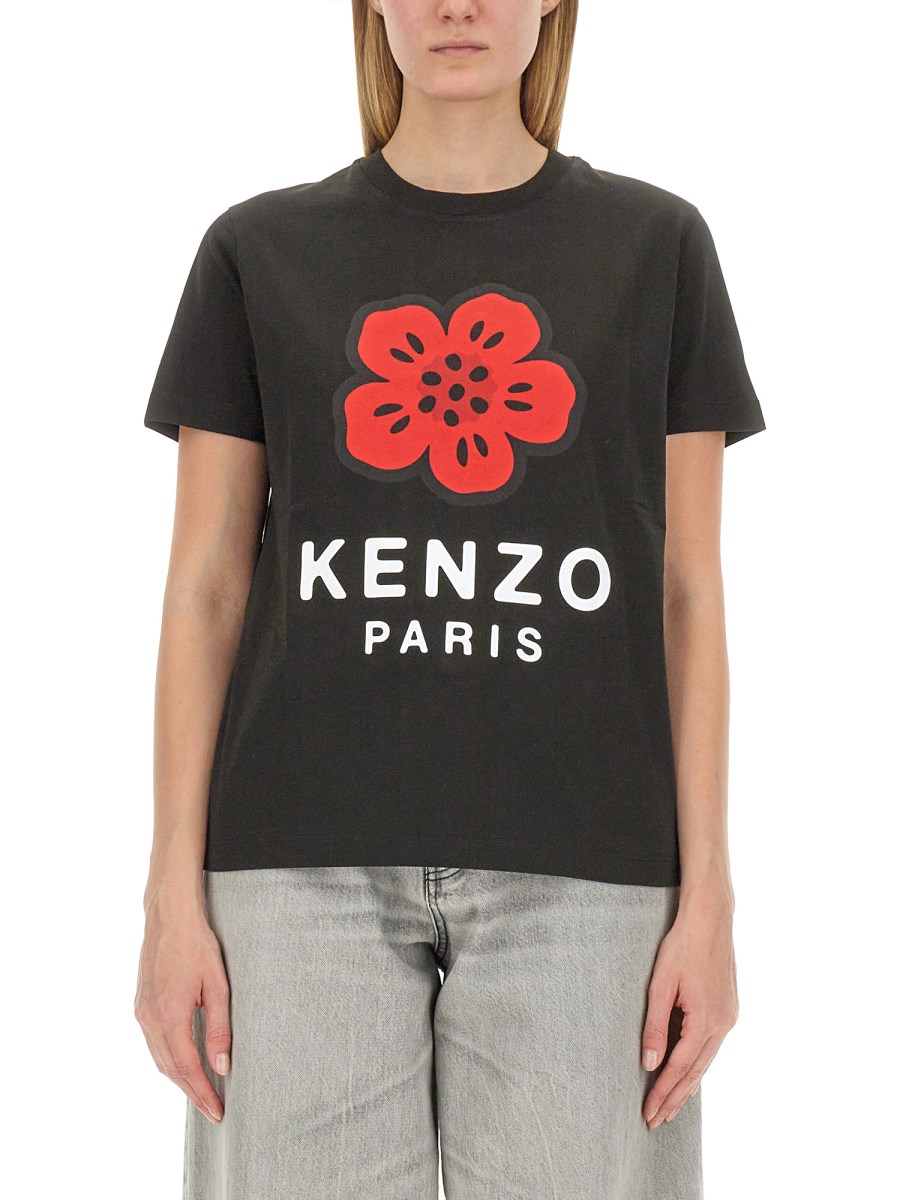 KENZO T SHIRT IN JERSEY DI COTONE CON STAMPA LOGO Eleonora Bonucci