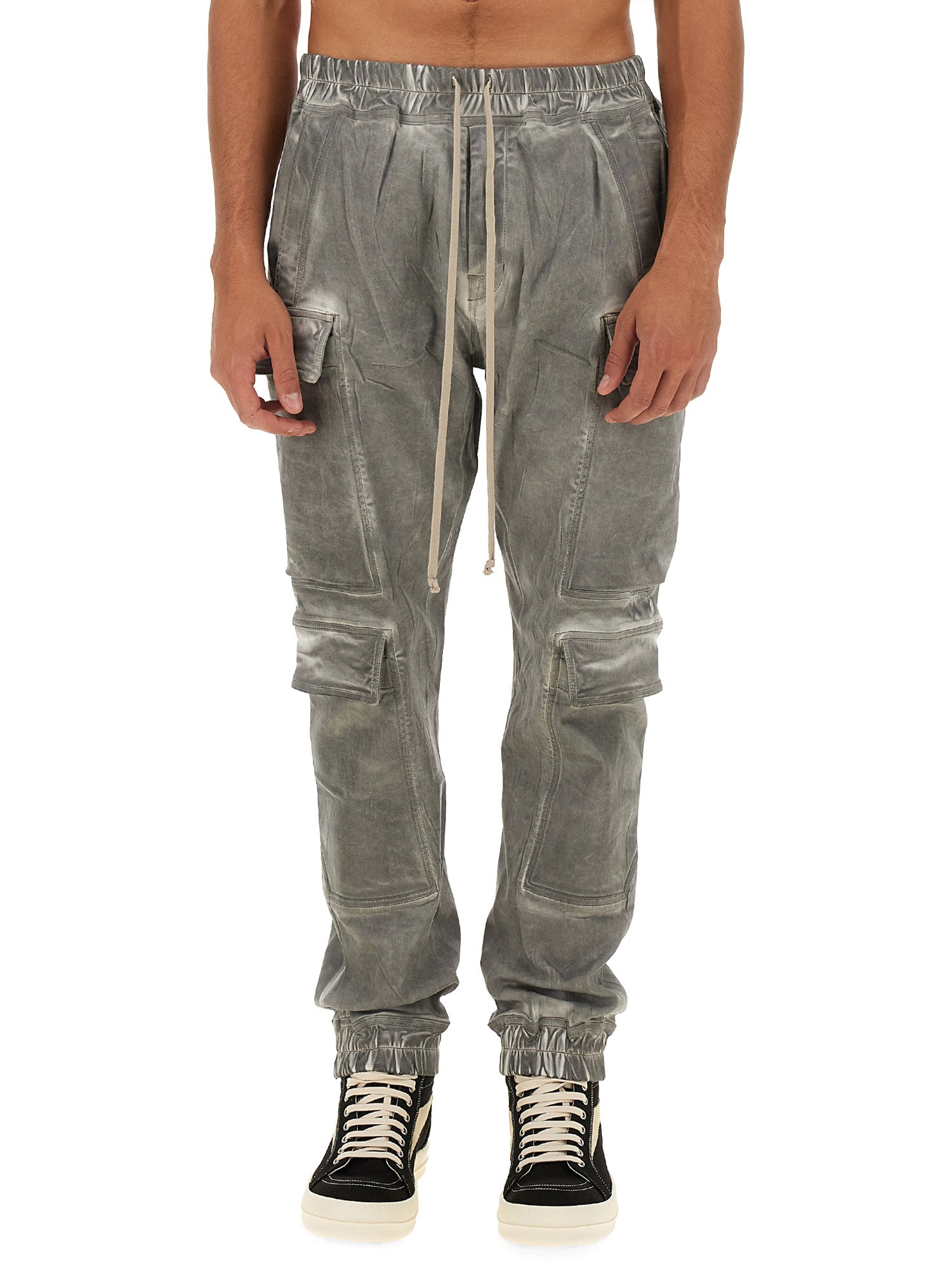 Shop Rick Owens Drkshdw Mastodon Pants In White