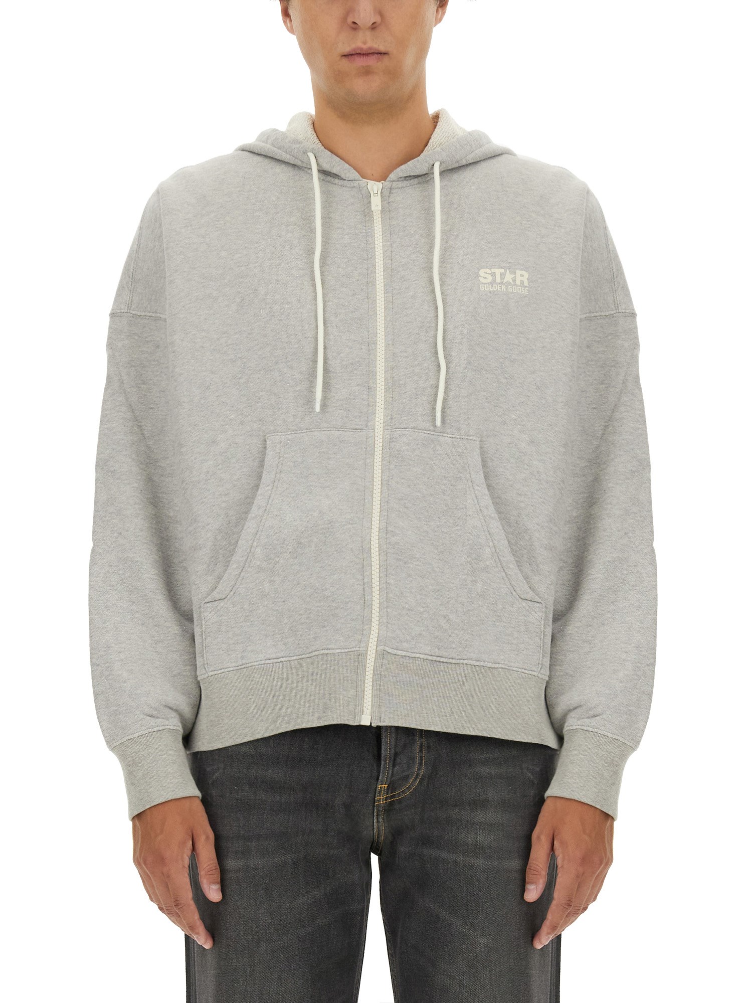 Shop Golden Goose Hoodie In Grey