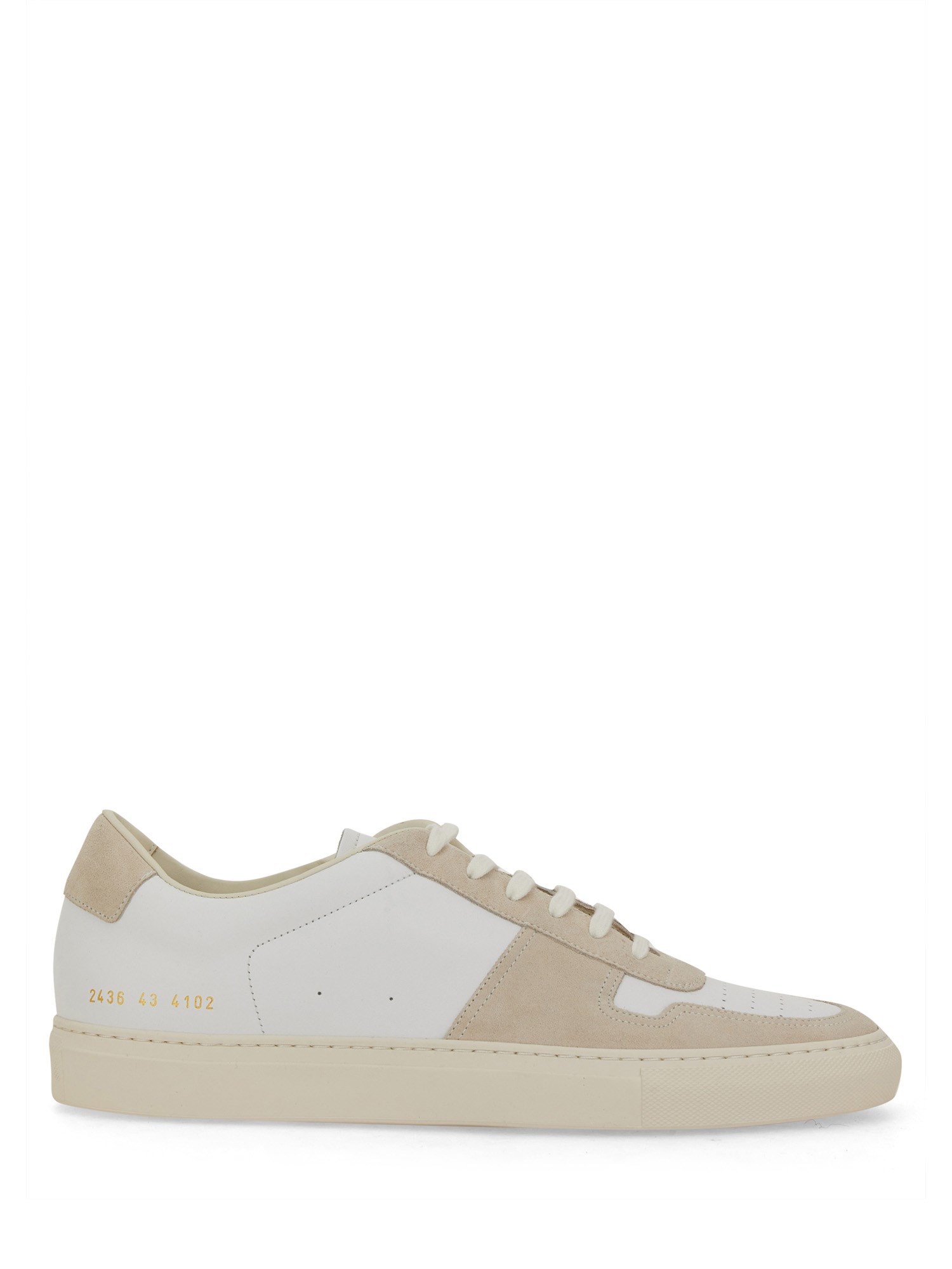 Shop Common Projects Sneaker With Logo In Ivory