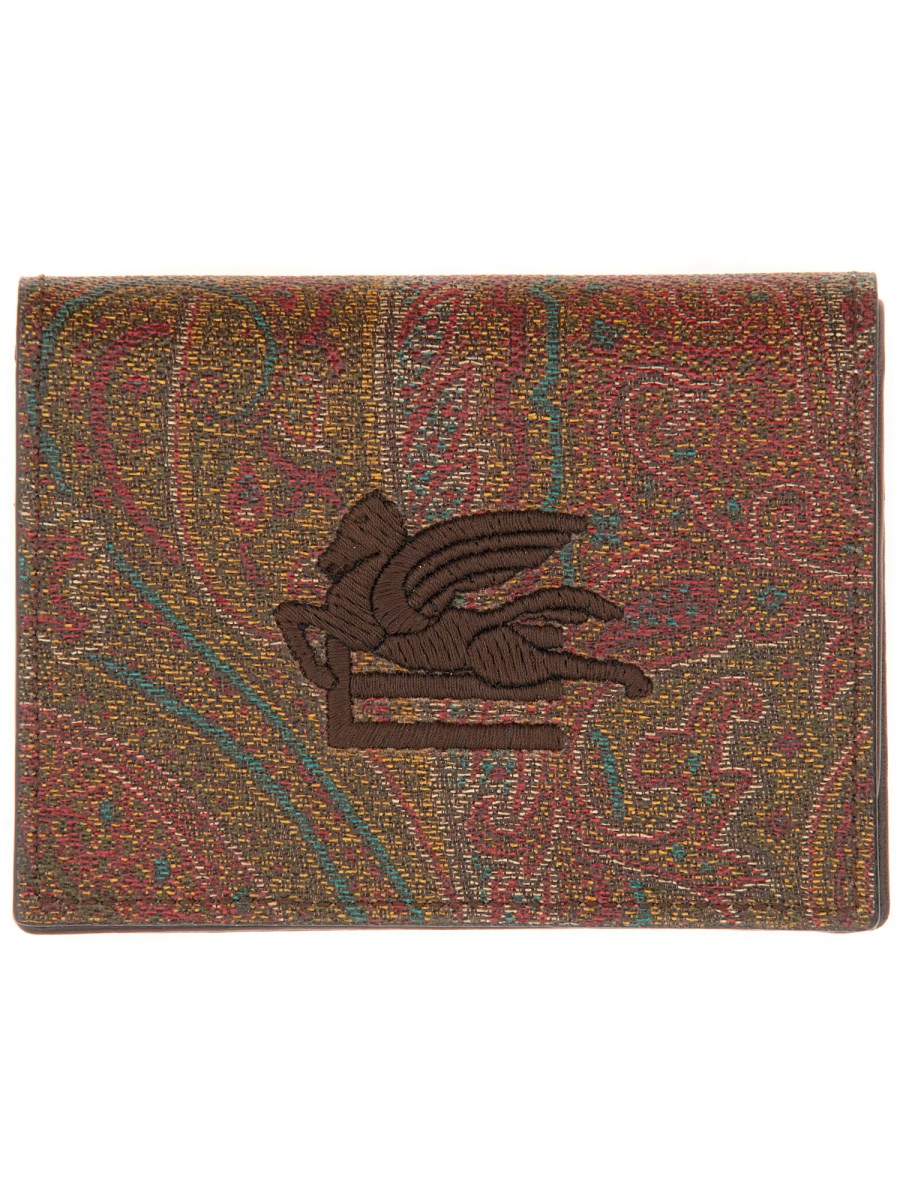 ETRO PORTAFOGLIO PAISLEY CON PEGASO