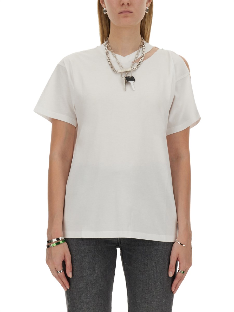 MM6 MAISON MARGIELA T-SHIRT CON SPILLE DI SICUREZZA