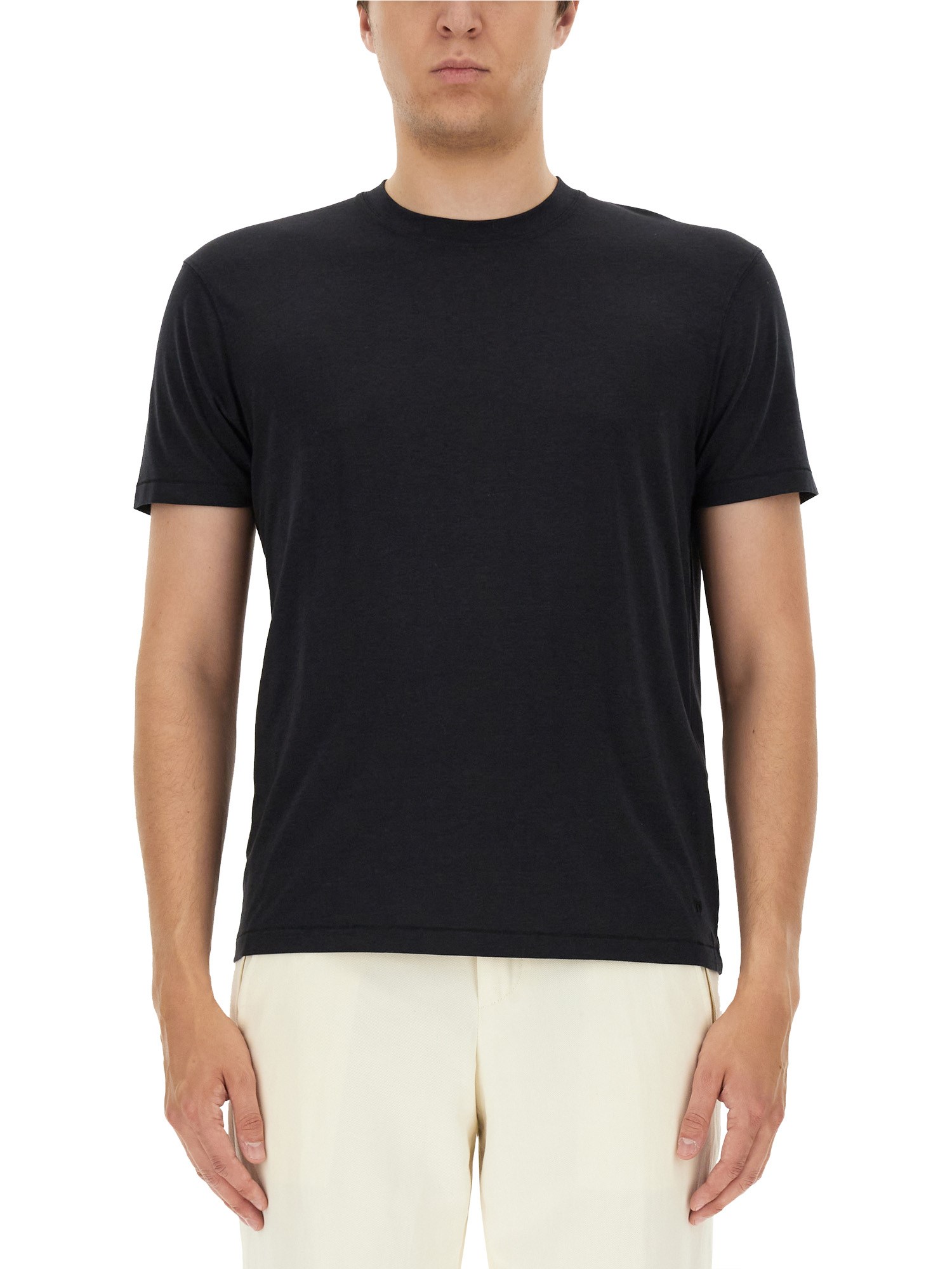 Shop Tom Ford Regular Fit T-shirt In Black