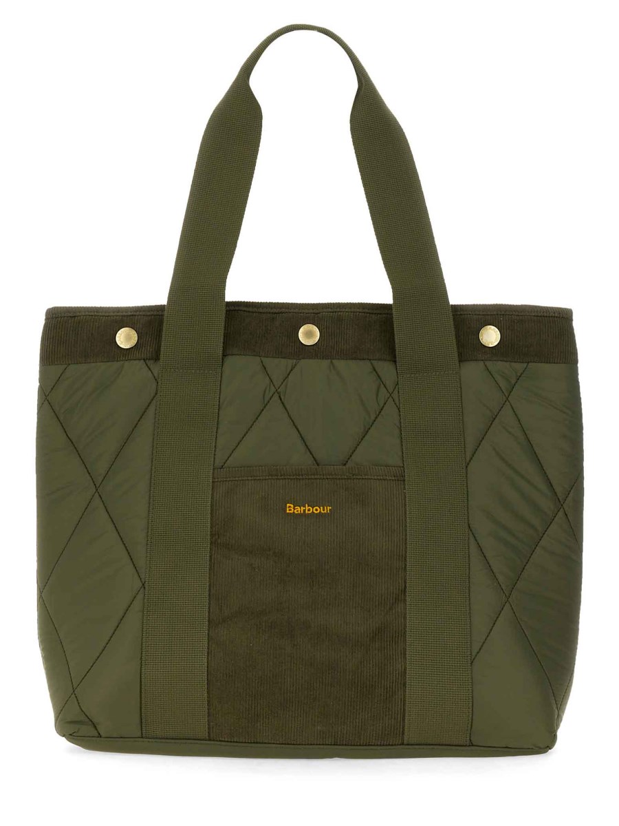 BARBOUR BORSA TOTE IN NYLON CON LOGO