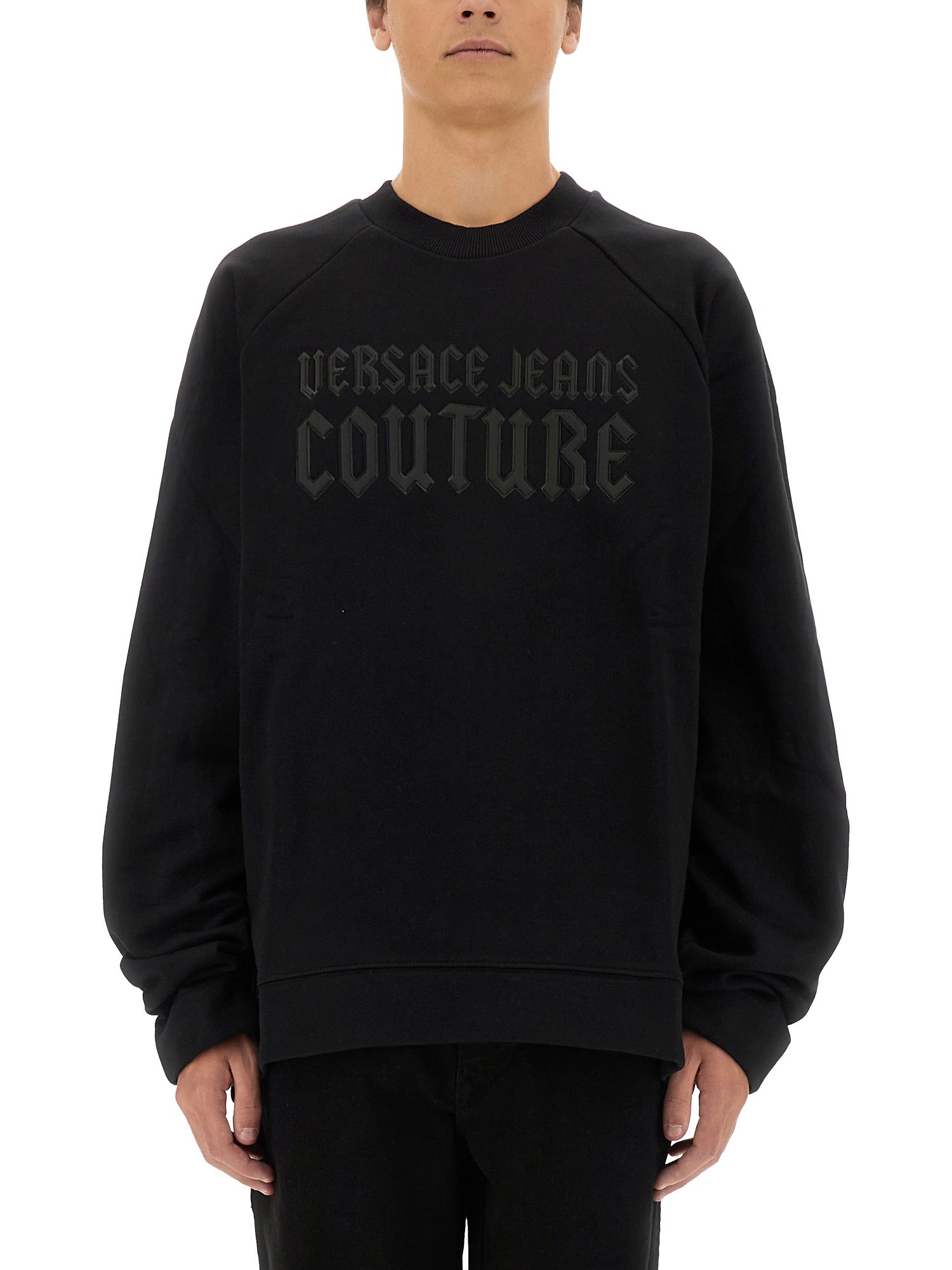 Versace Jeans Couture Sweatshirt With Logo In Black