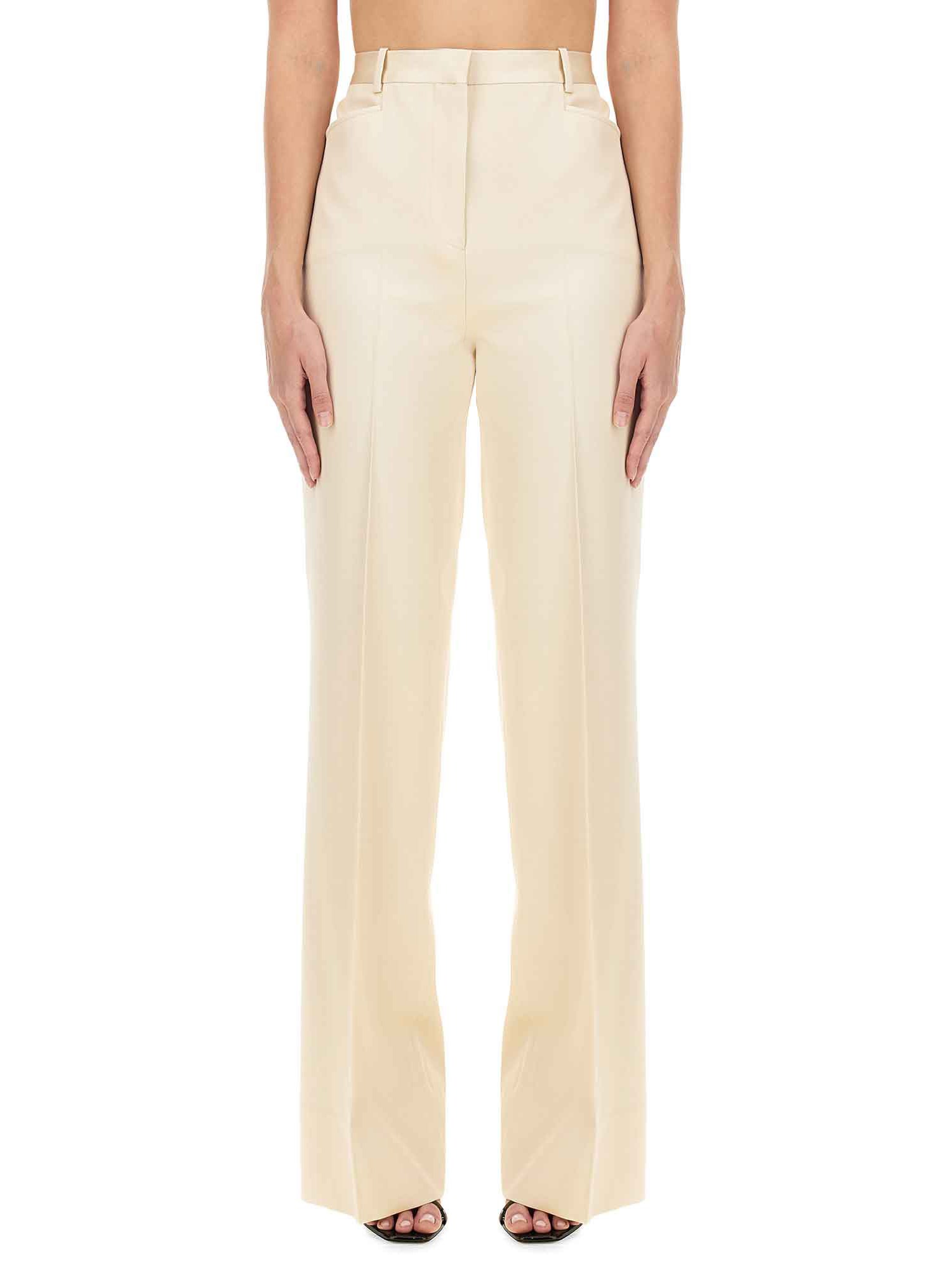 Shop Tom Ford Twill Pants In Ivory