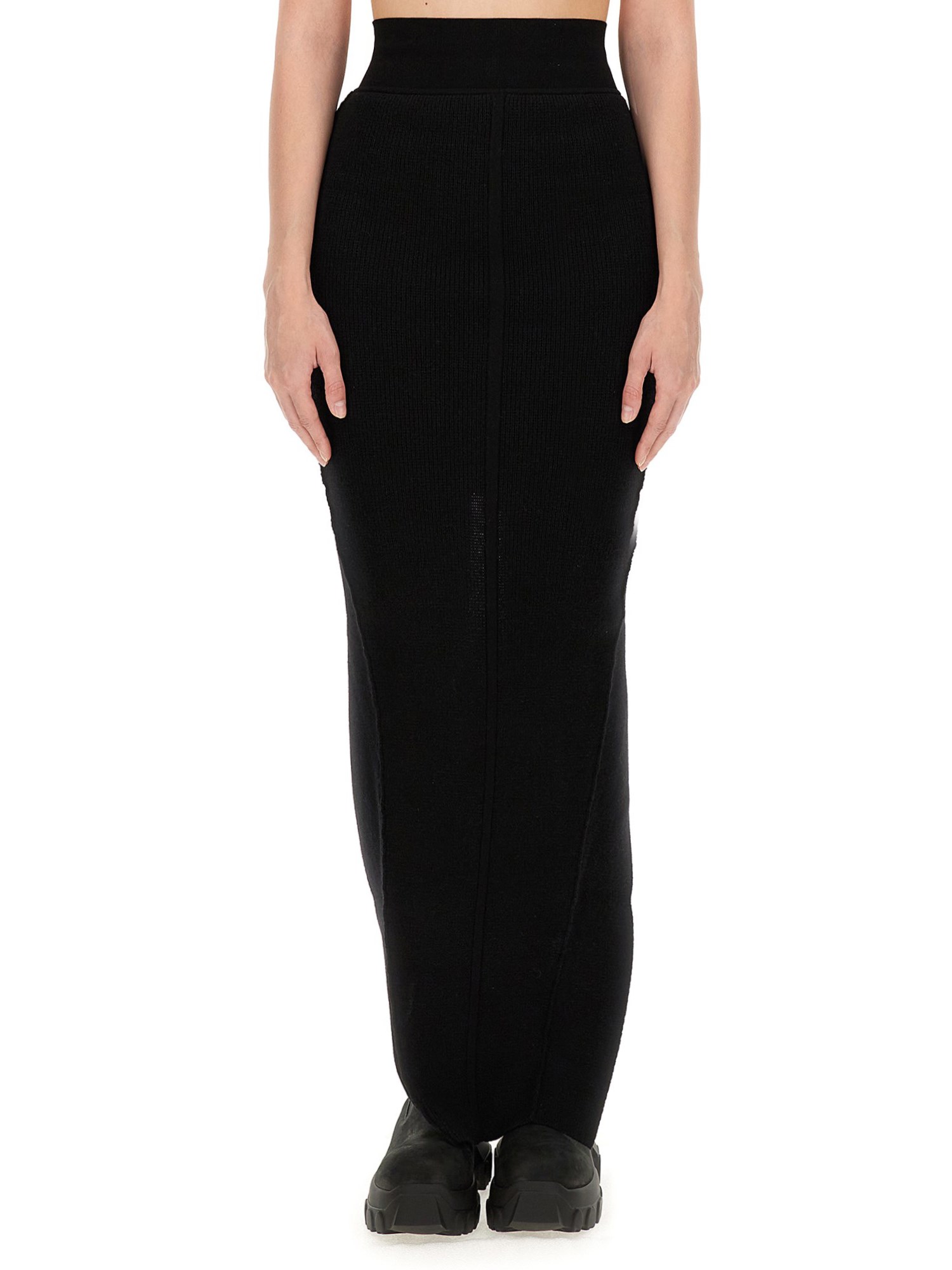 Shop Rick Owens Knit Skirt In Black