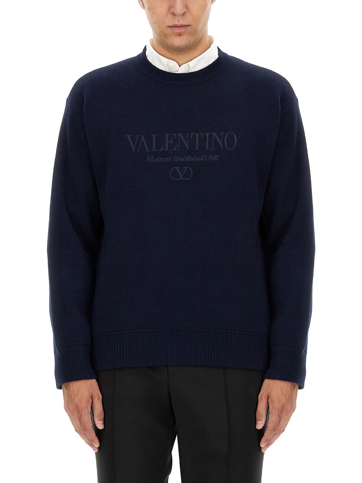 Shop Valentino Wool Jersey. In Blue