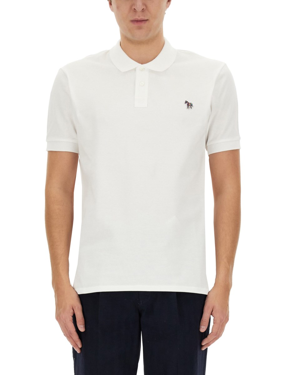 PS BY PAUL SMITH POLO IN PIQUÉ DI COTONE CON PATCH LOGO