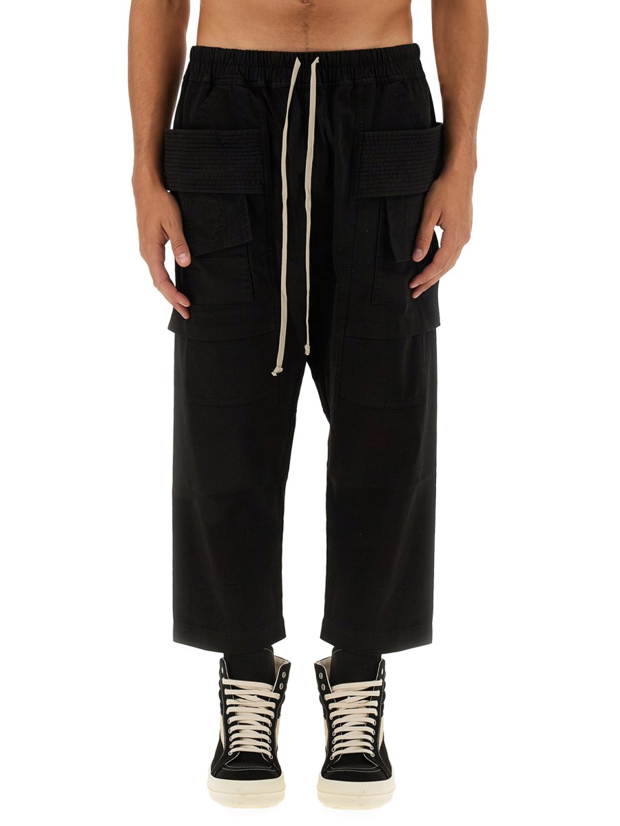 RICK OWENS DRKSHDW PANTALONE CRETCH CARGO IN COTONE