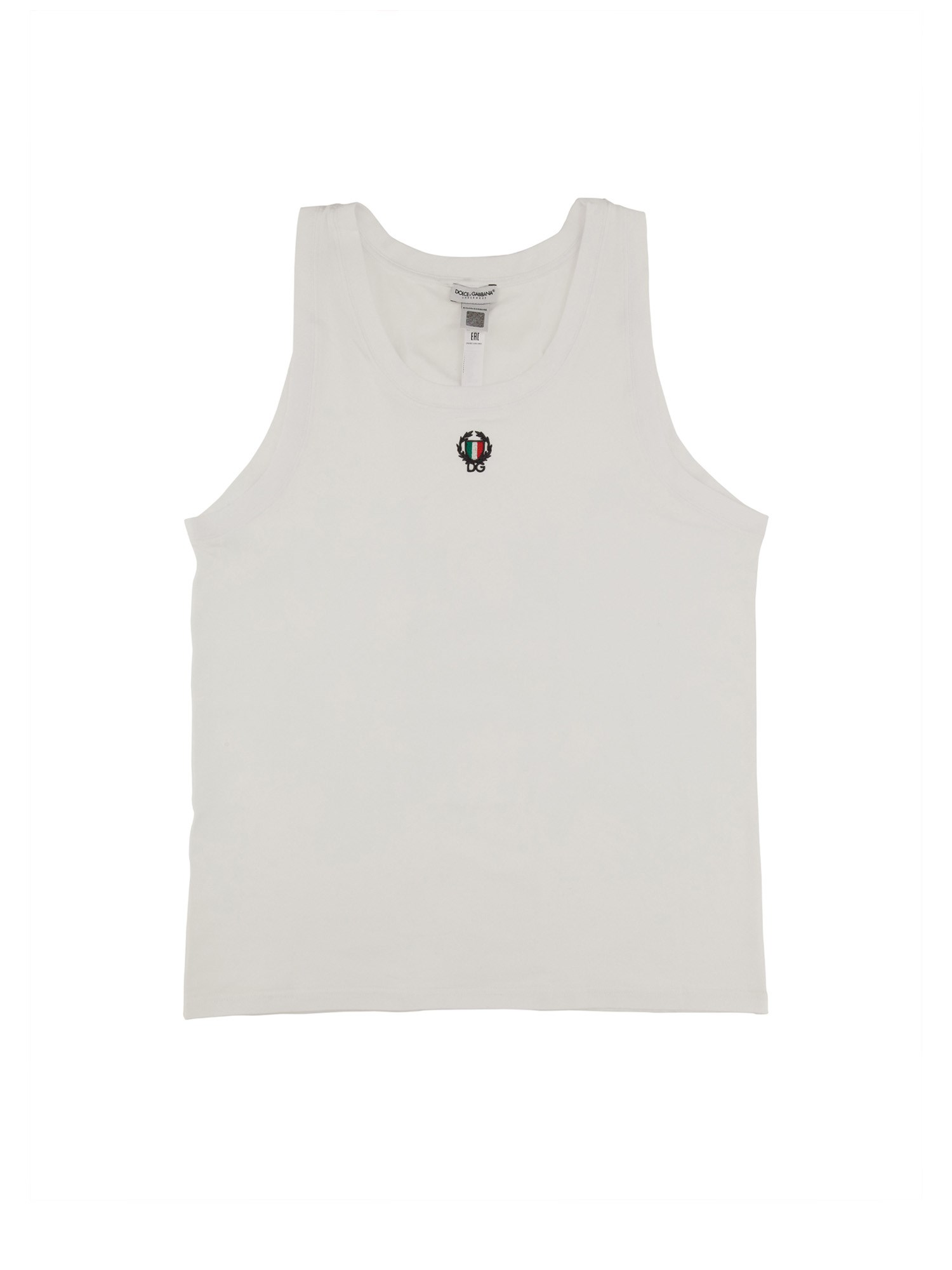 Shop Dolce & Gabbana Cotton Tank Top In White